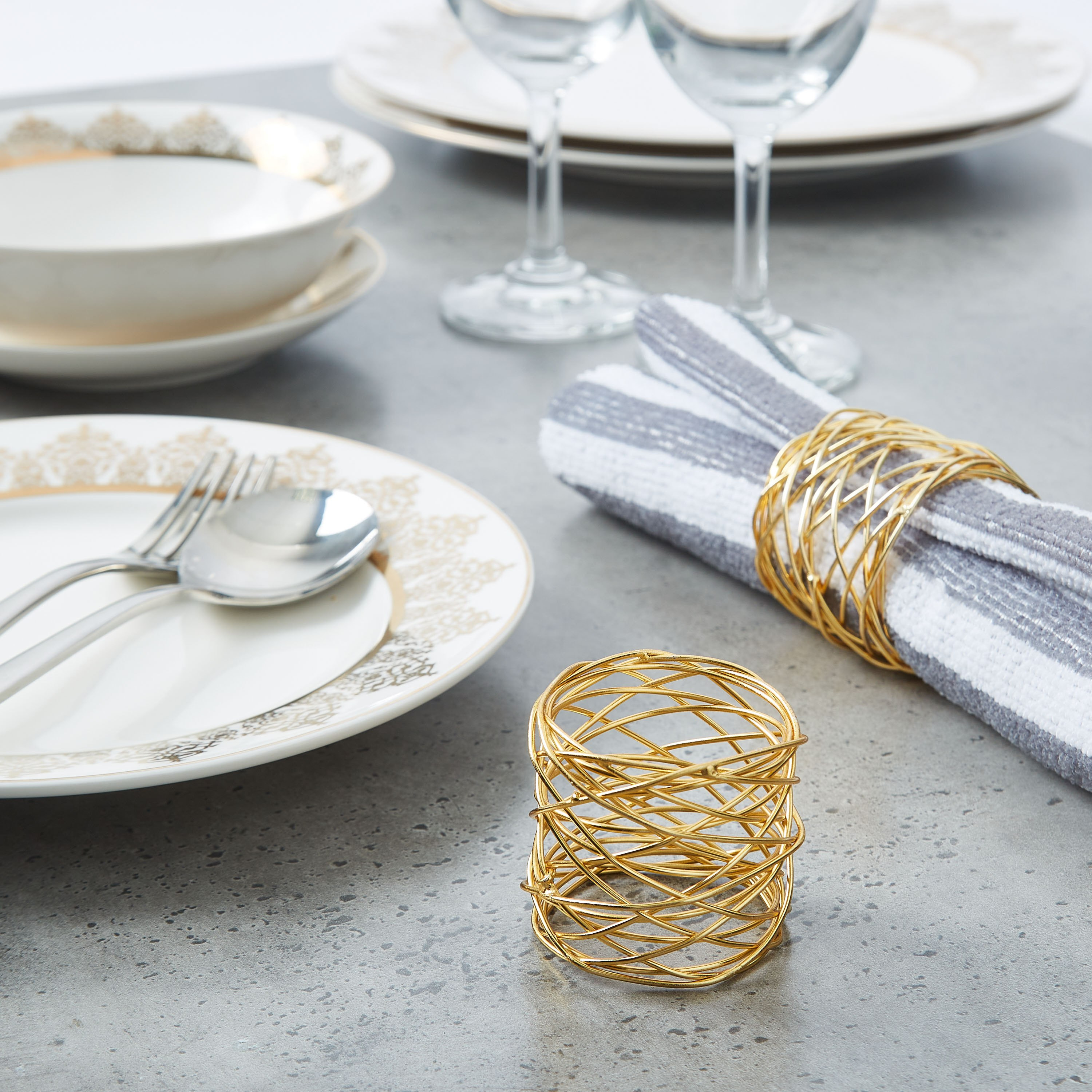 حلقة مناديل معدنية من ألين - طقم من قطعتين-hbxdecorandfurnishings-homefurnishings-tablelinens-image-3