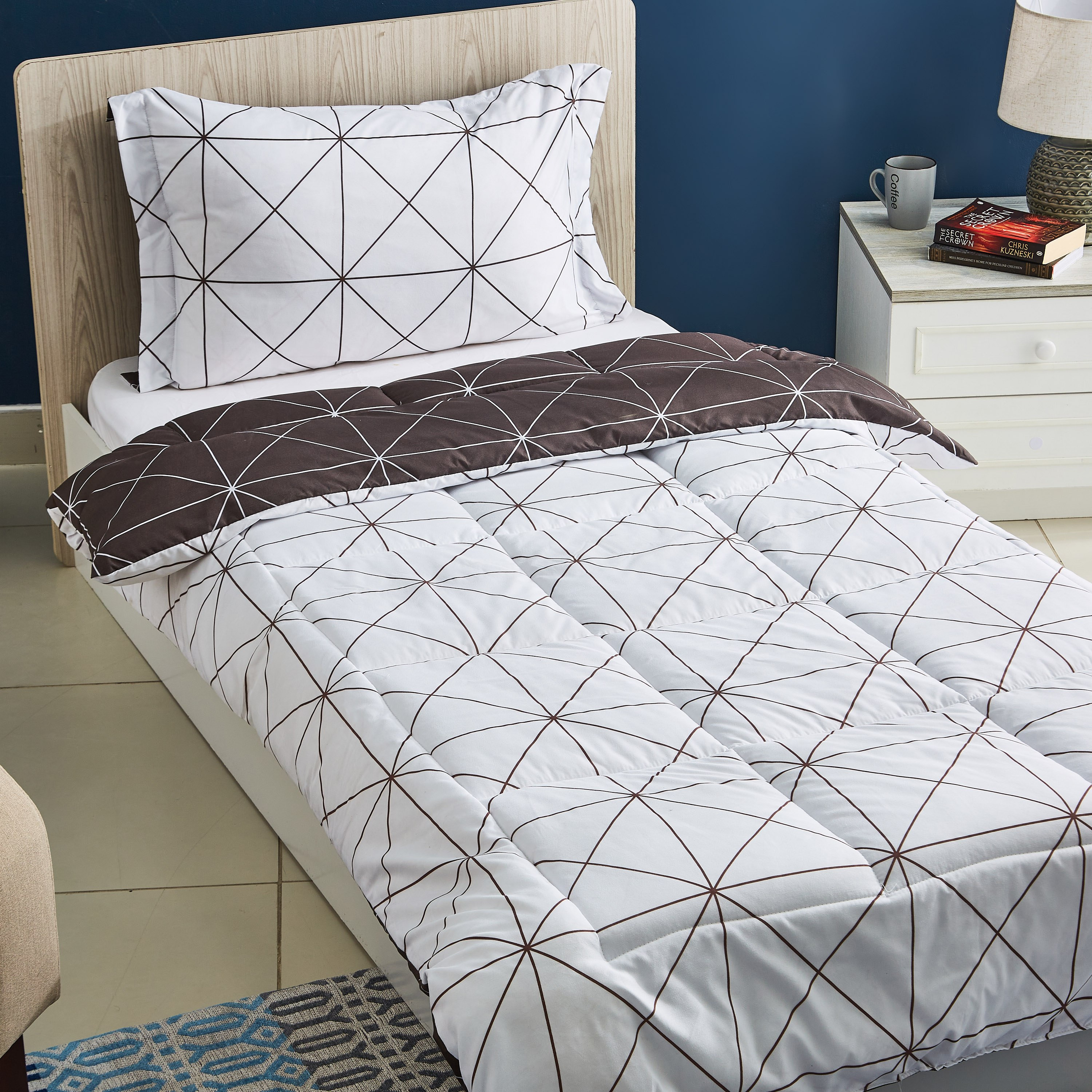 طقم لحاف ألياف دقيقة فردي بطبعات قطعتين من جيس - 135x220 سم-PROMO_HB_AE_B1G1_250925-image-2