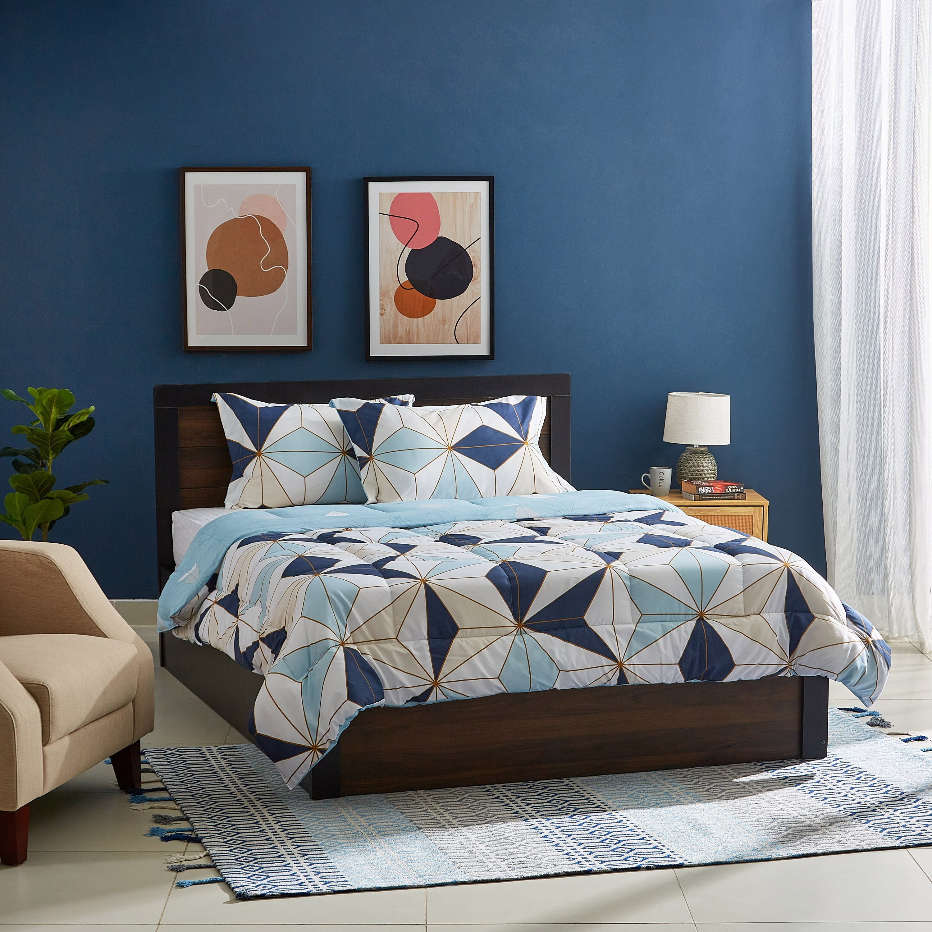 طقم لحاف كينج من الألياف الدقيقة 3 قطع بطبعات من سورين - 220x240 سم-PROMO_HB_AE_B1G1_250925-image-5