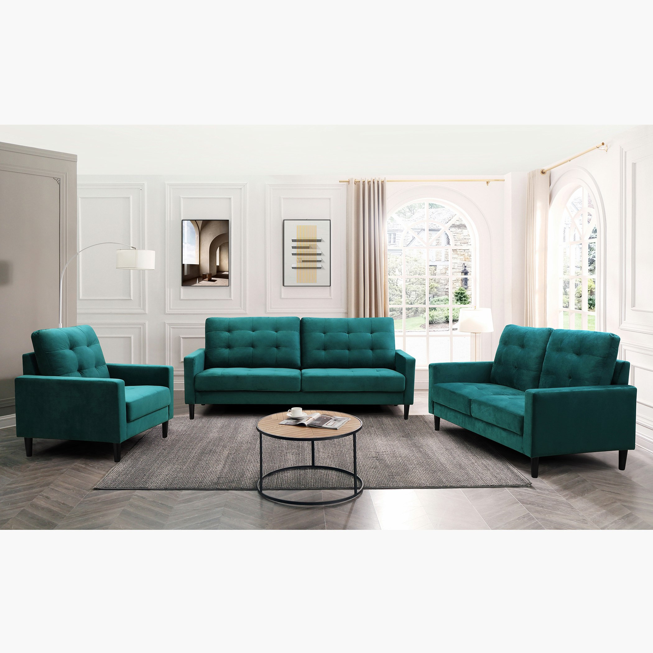 كنبة مخملية مقعدين من سبيرس-hbxlivingroom-sofasandarmchairs-sofas-image-5