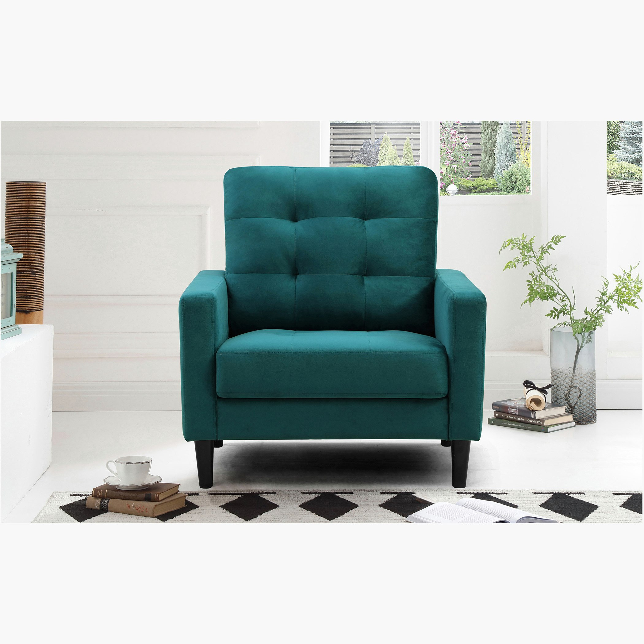 كنبة مخملية مقعد واحد من سبيرس-hbxlivingroom-sofasandarmchairs-sofas-image-1