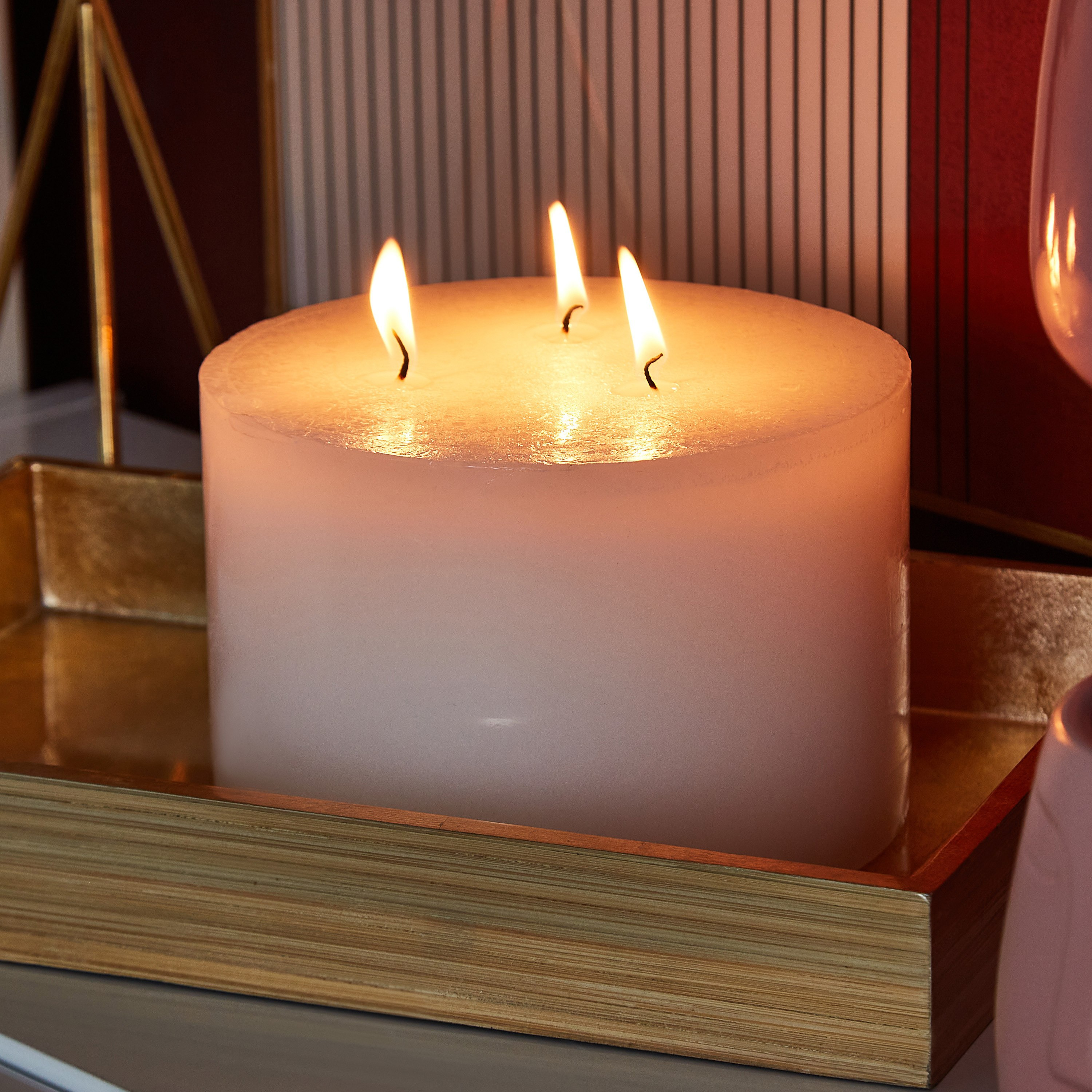 شمعة 3 فتلات غير معطرة من لونا - 15 × 10 سم-hbxhomeware-hbxdecorandfurnishings-image-2