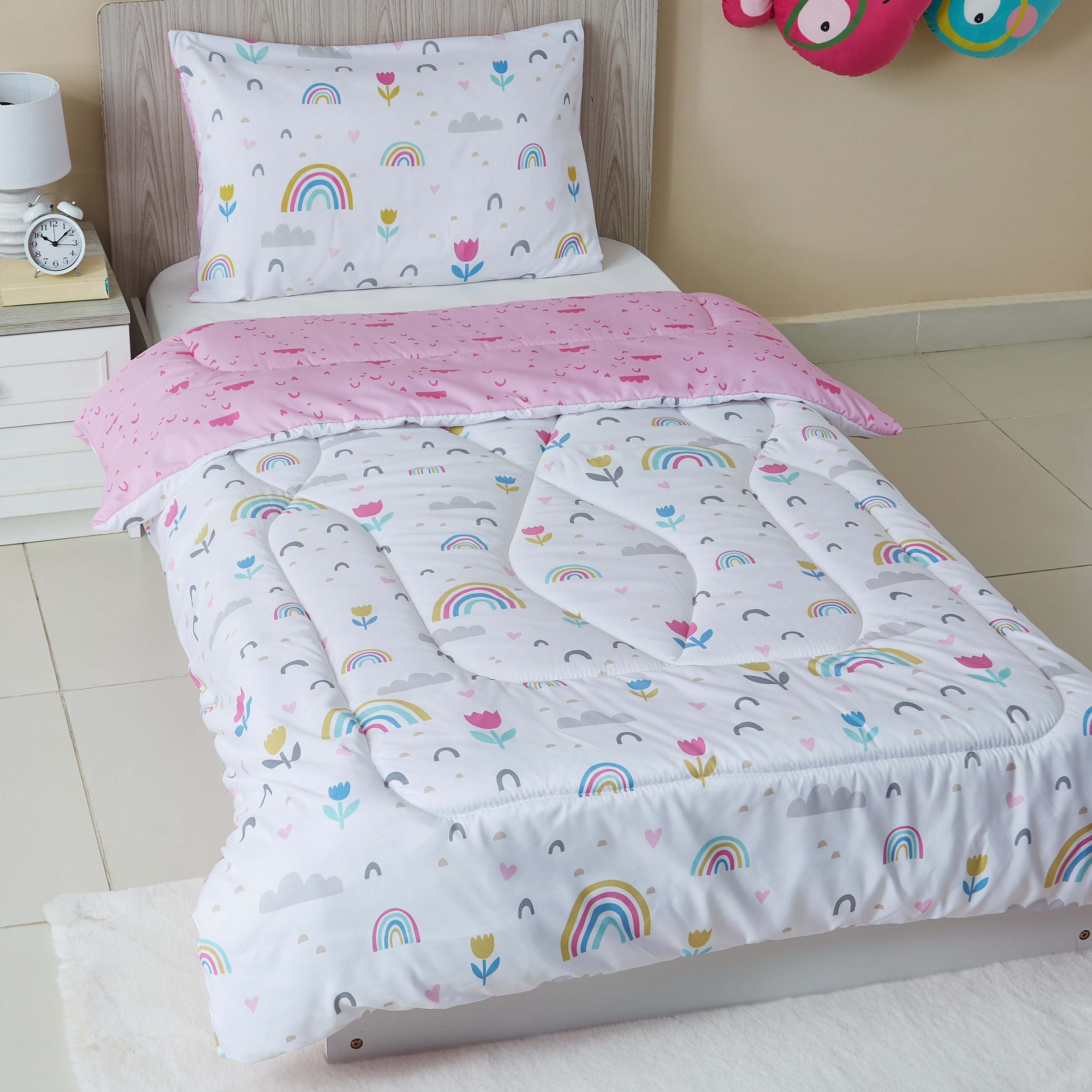 طقم لحاف بطبعات قوس قزح رقميّة قطعتين من موديش - 135x220 سم-hbxhomeware-hbxkidsandyouth-image-2