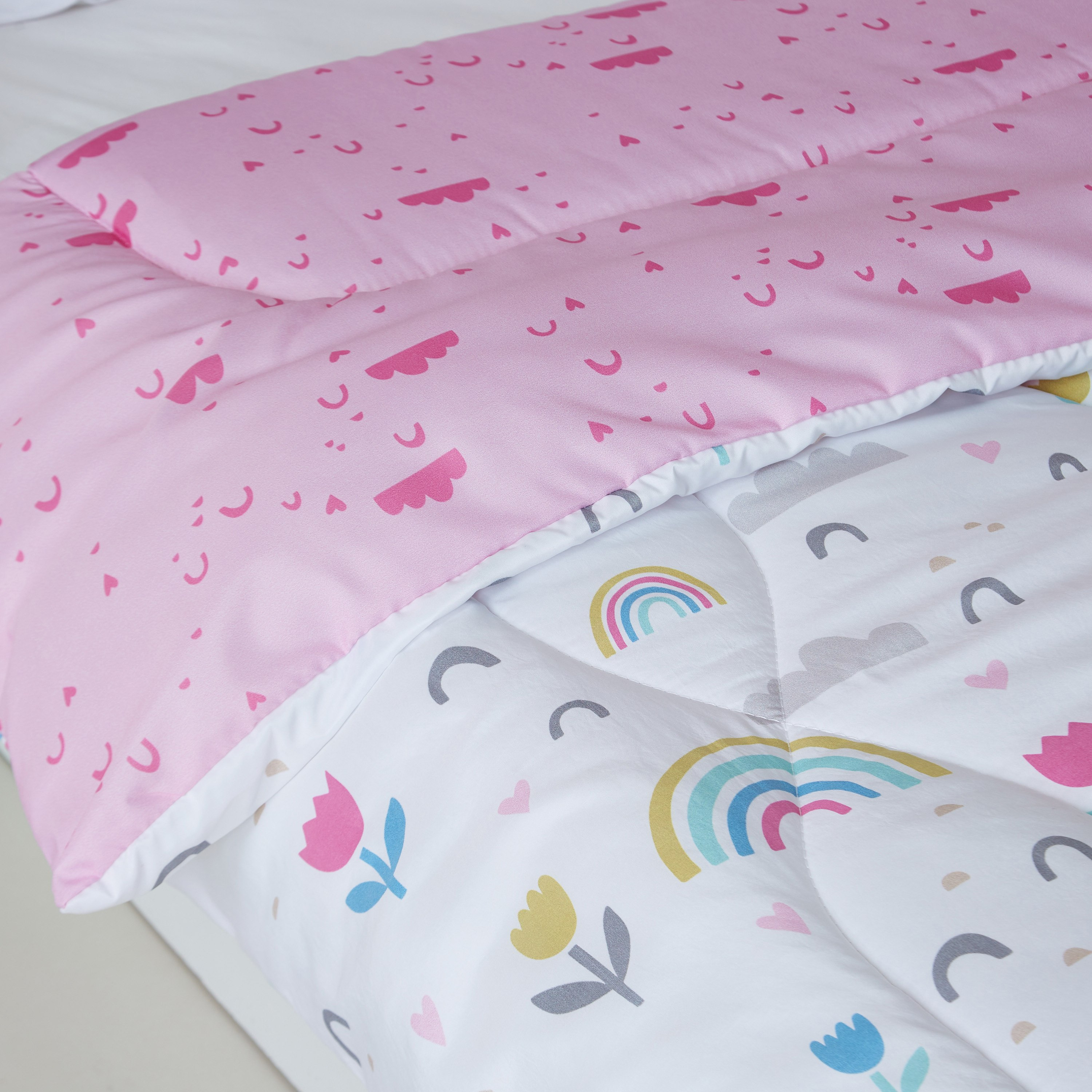 طقم لحاف بطبعات قوس قزح رقميّة قطعتين من موديش - 135x220 سم-hbxhomeware-hbxkidsandyouth-image-3
