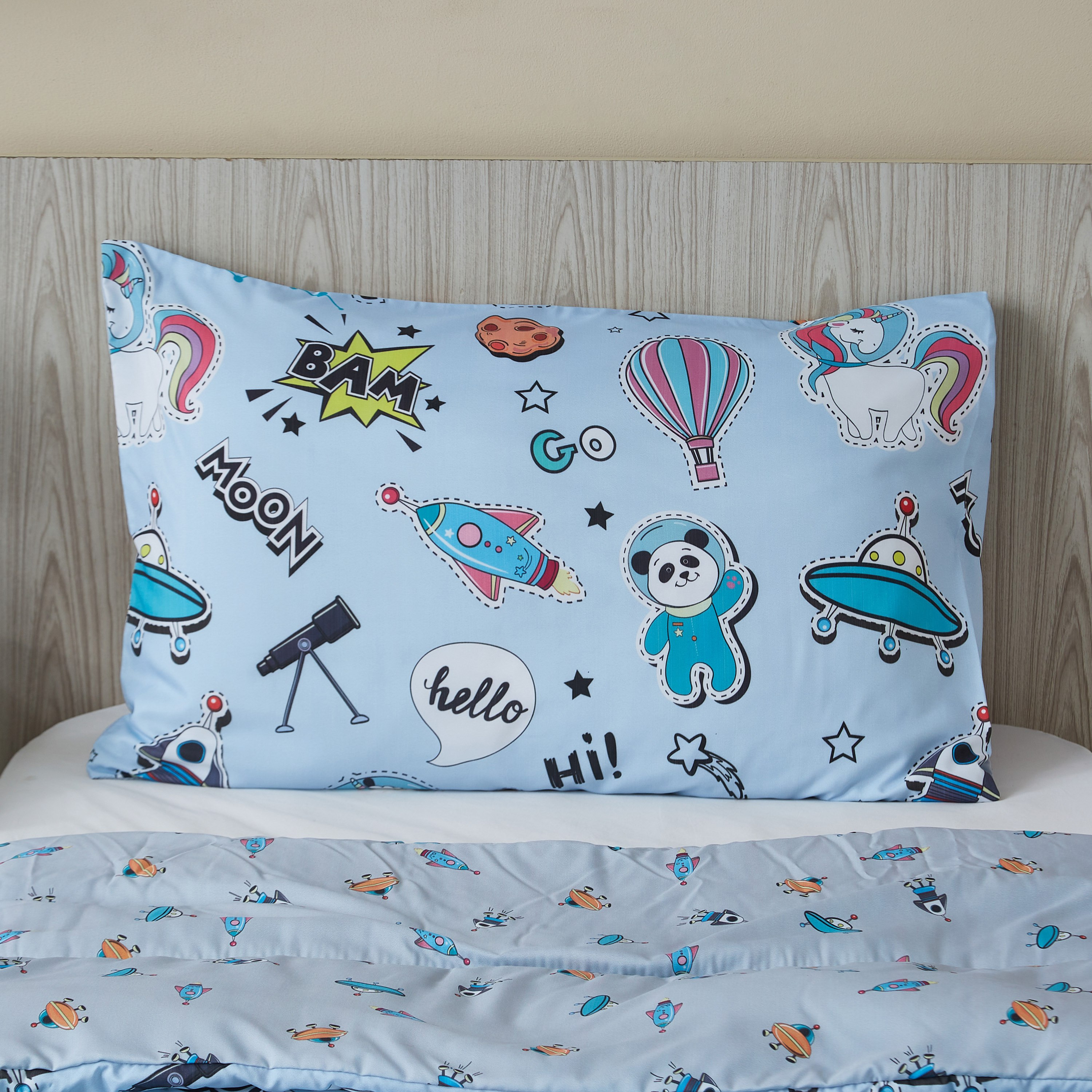 طقم لحاف بطبعات فضاء رقميّة قطعتين من موديش - 135x220 سم-hbxhomeware-hbxkidsandyouth-image-4