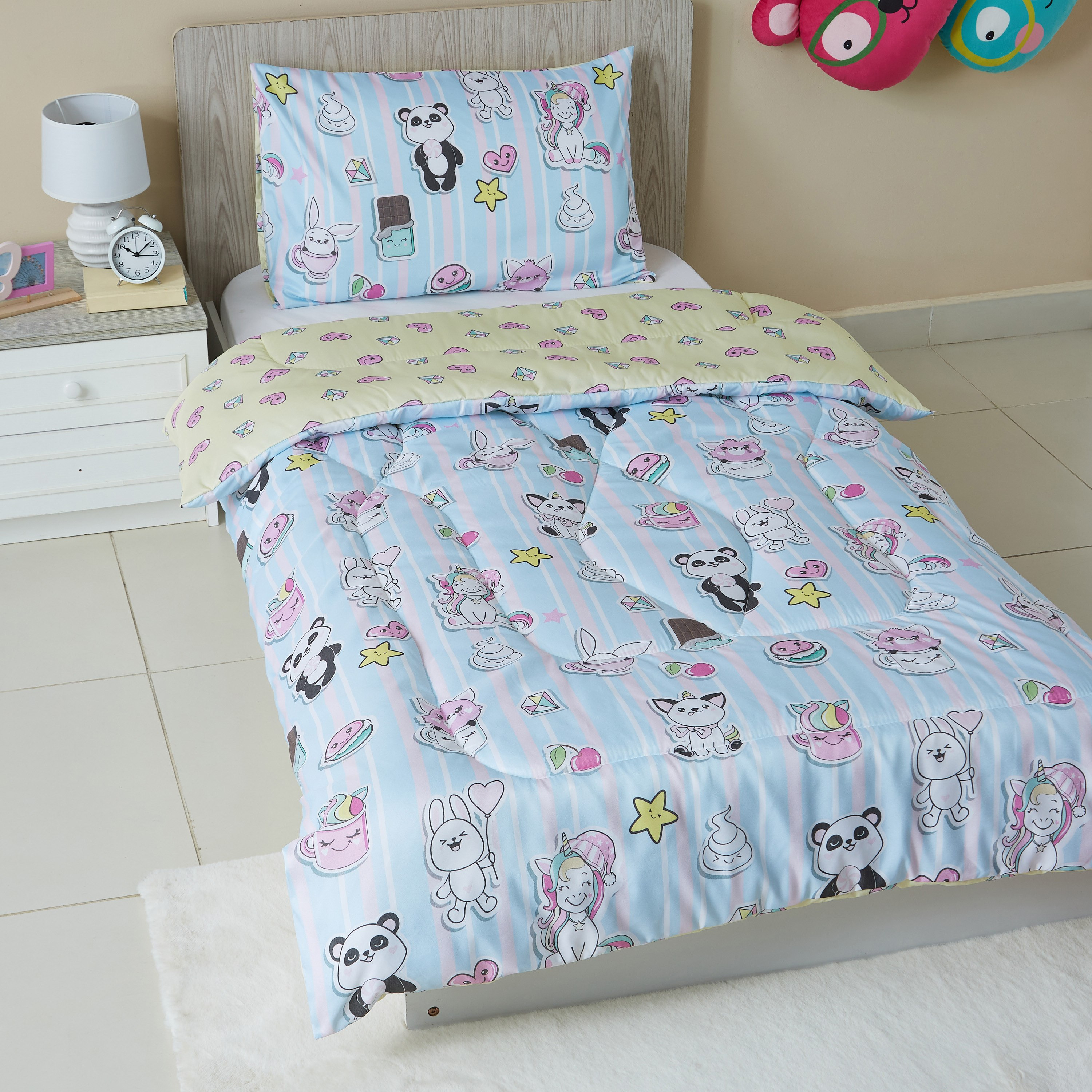 طقم لحاف بطبعات باندا رقميّة قطعتين من موديش - 135x220 سم-hbxhomeware-hbxkidsandyouth-image-2