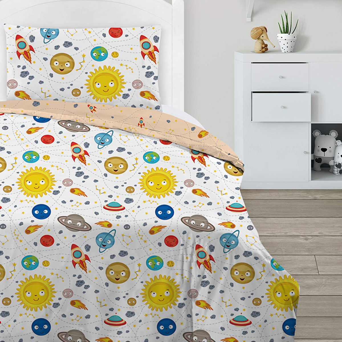 Modish Solar System 2-Piece Comforter Set - 160x220 cm-hbxhomeware-hbxkidsandyouth-image-2