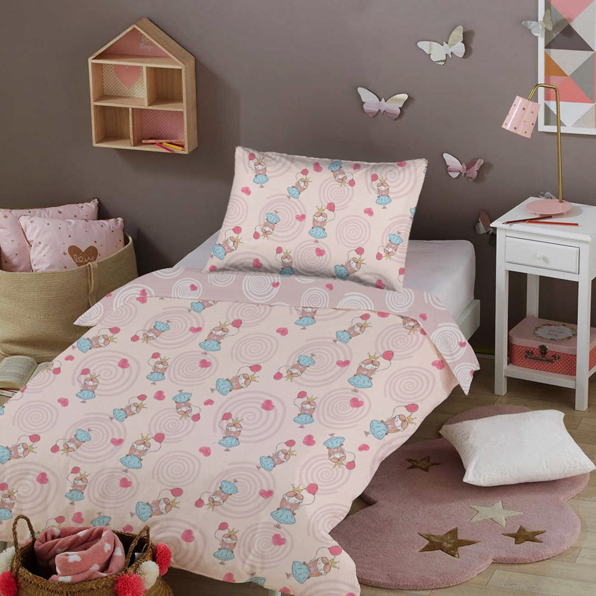 طقم لحاف بتصميم أميرة قطعتين من موديش - 140x240 سم-hbxhomeware-hbxkidsandyouth-image-1