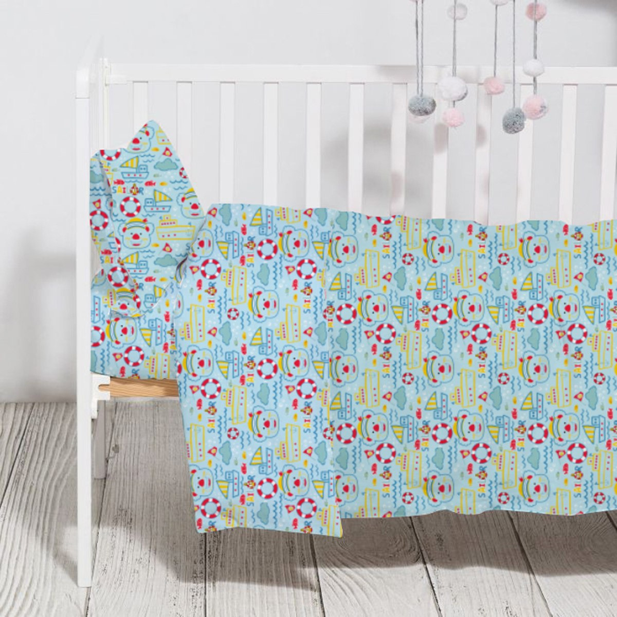 طقم لحاف للأطفال بطبعات بحرية 4 قطع - 132×104 سم-hbxhomeware-hbxkidsandyouth-image-2