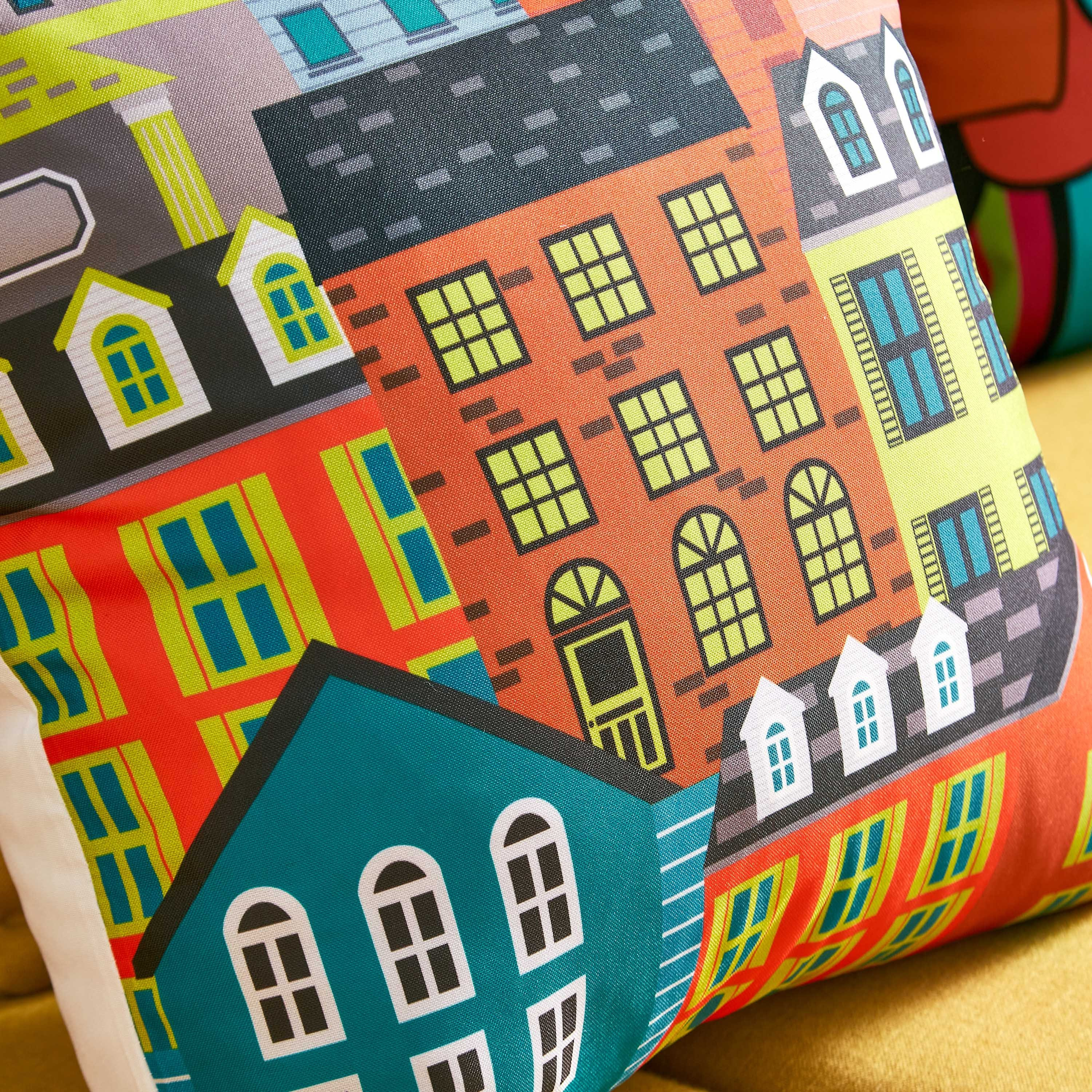 غطاء وسادة بطبعات سيتي سكيب إندي فايب - 40x40 سم-hbxhomeware-cushionsandcovers-cushioncovers-image-2