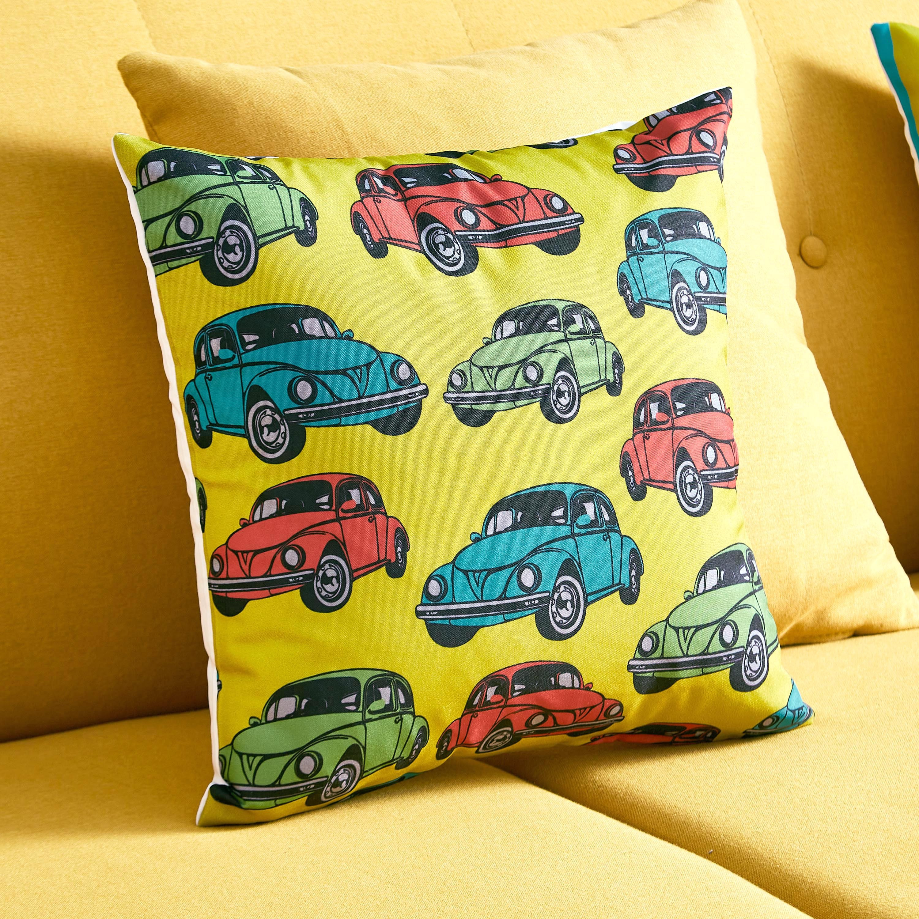 غطاء وسادة بطبعات سيارات من إندي فايب - 40x40 سم-hbxhomeware-cushionsandcovers-cushioncovers-image-1