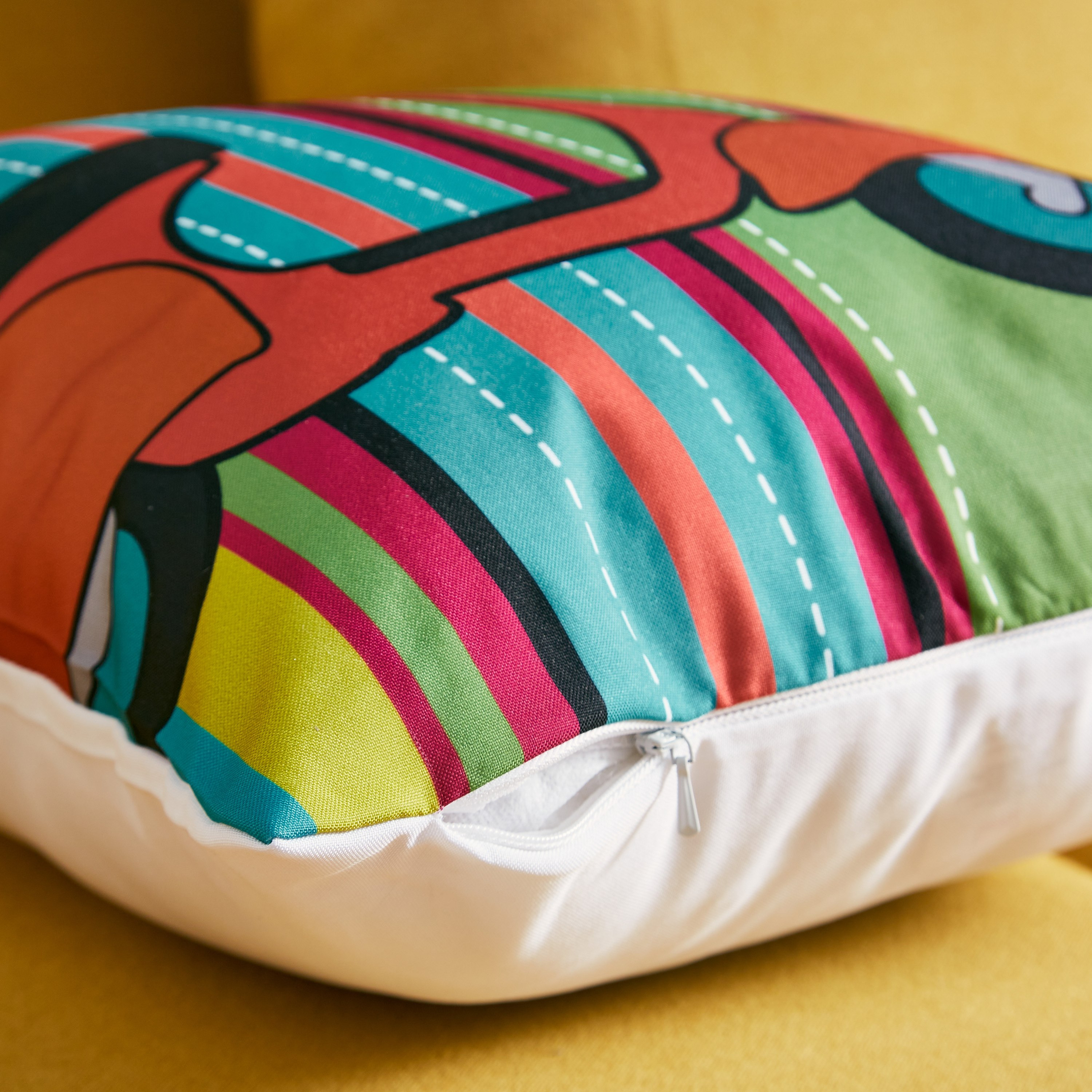 Indie Vibe Stripes Printed Cushion Cover- 40x40 cm-hbxhomeware-cushionsandcovers-cushioncovers-image-3