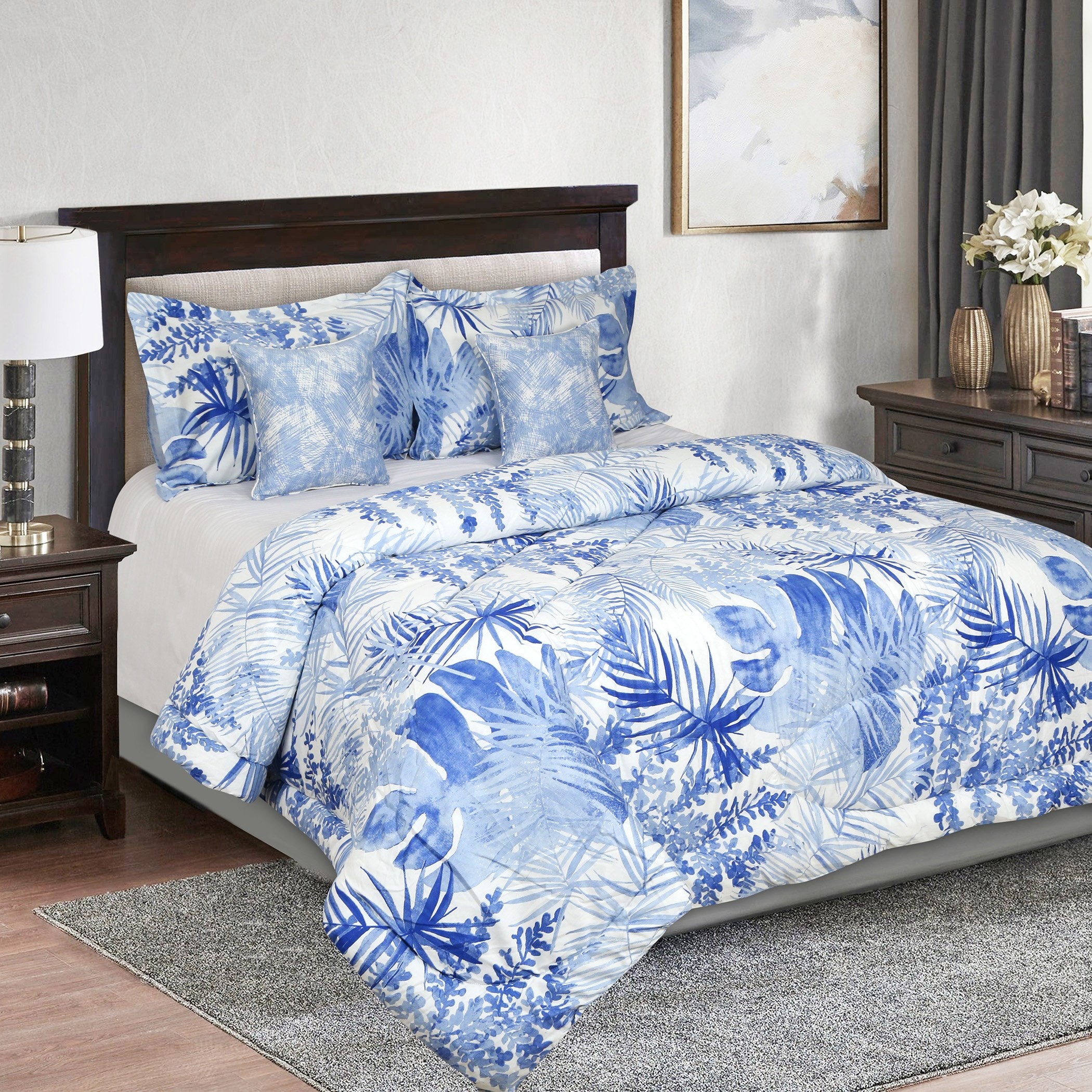 Natural Living Christy 5-Piece Printed Cotton King Comforter Set - 220x240 cm-hbxhomeware-hbxdecorandfurnishings-image-1