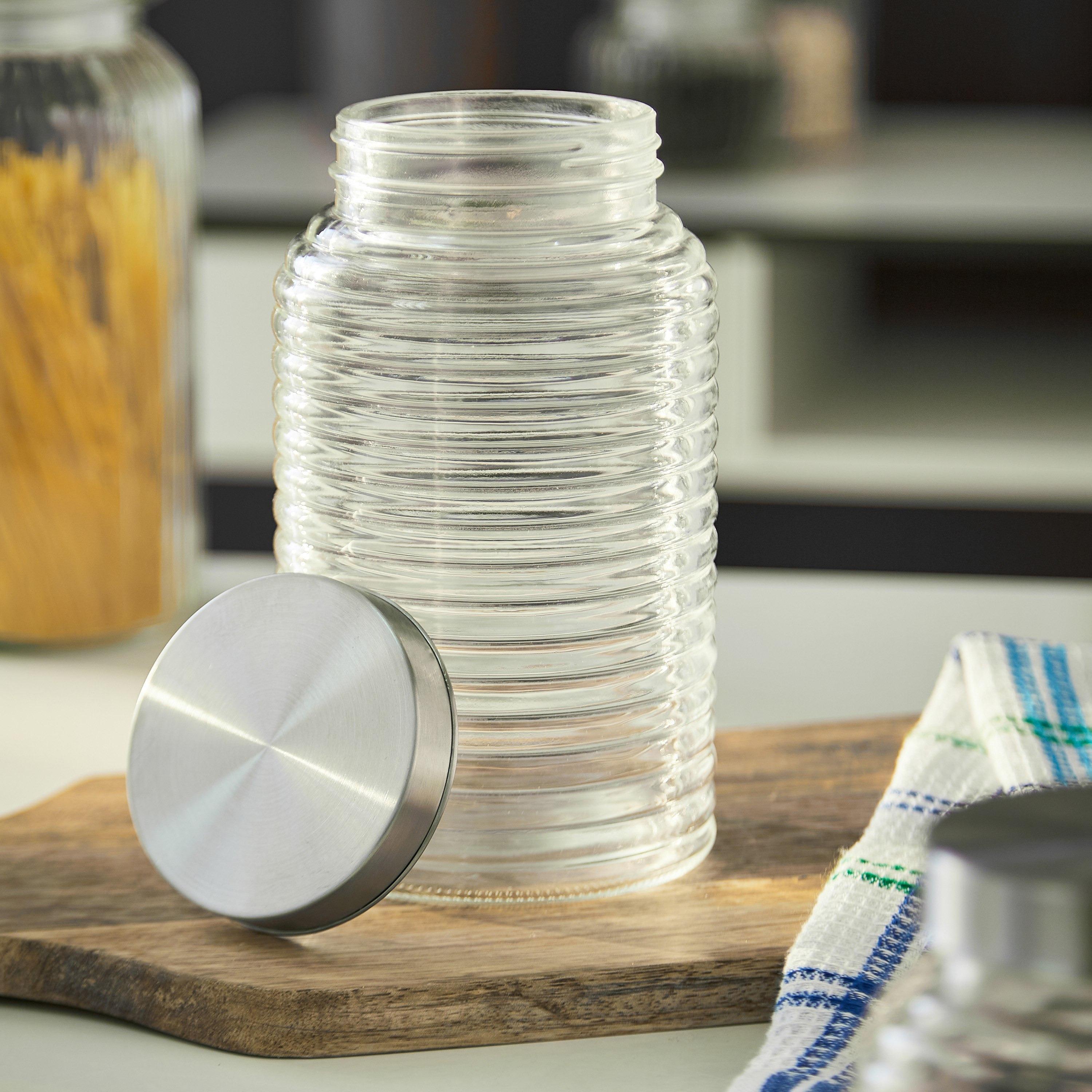 حاوية زجاجية محكمة الغلق - 1.25 لتر-hbxhomeware-hbxkitchen-image-3
