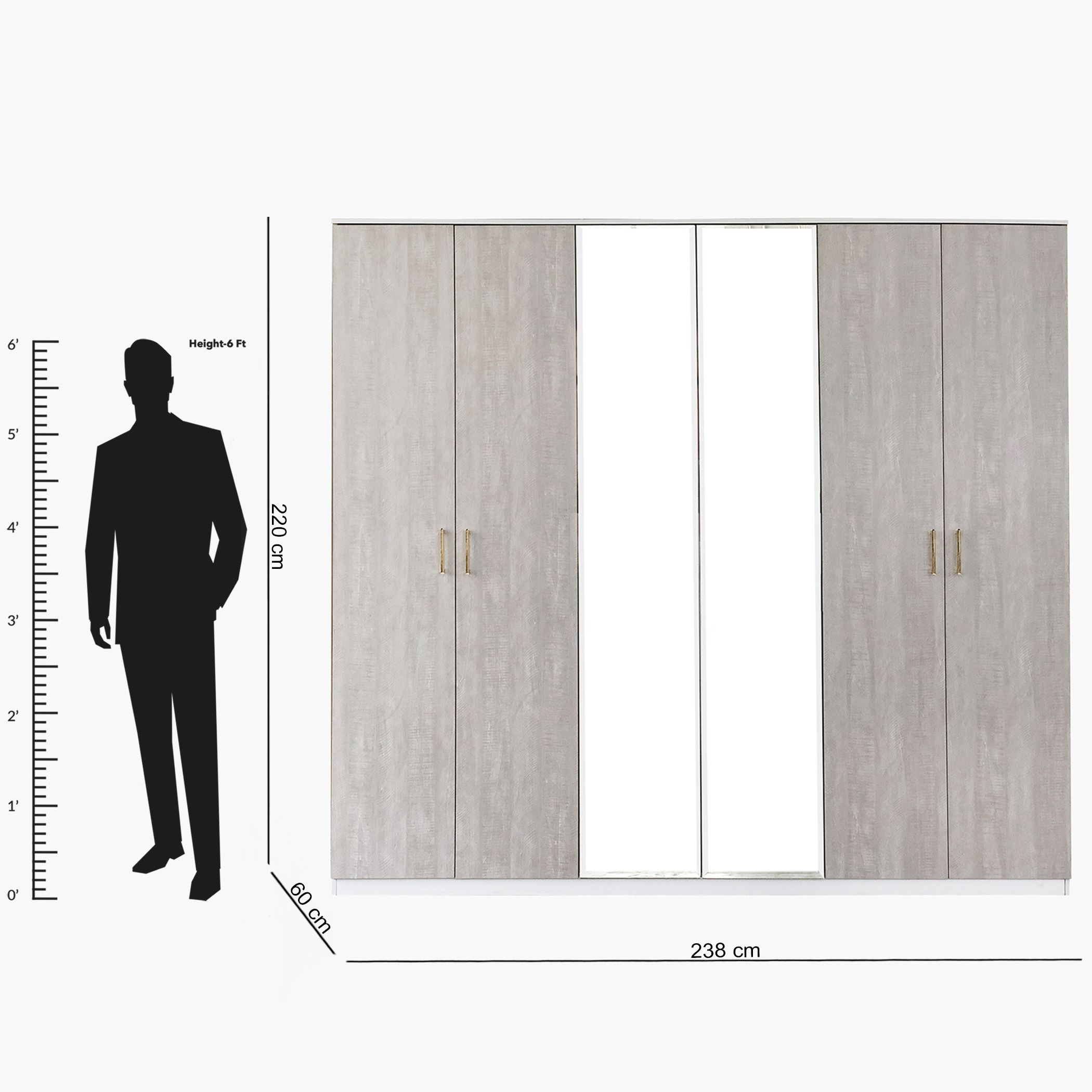 خزانة ملابس 6 أبواب بمرآتين من إيلا-hbxfurniture-wardrobes-image-7