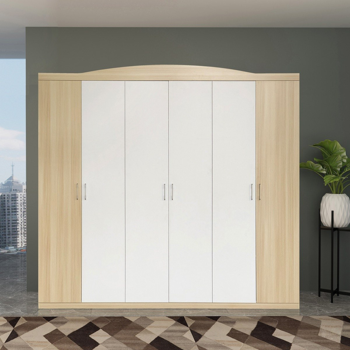 خزانة ملابس 6 أبواب - تامبو من موڤو -hbxfurniture-wardrobes-image-1