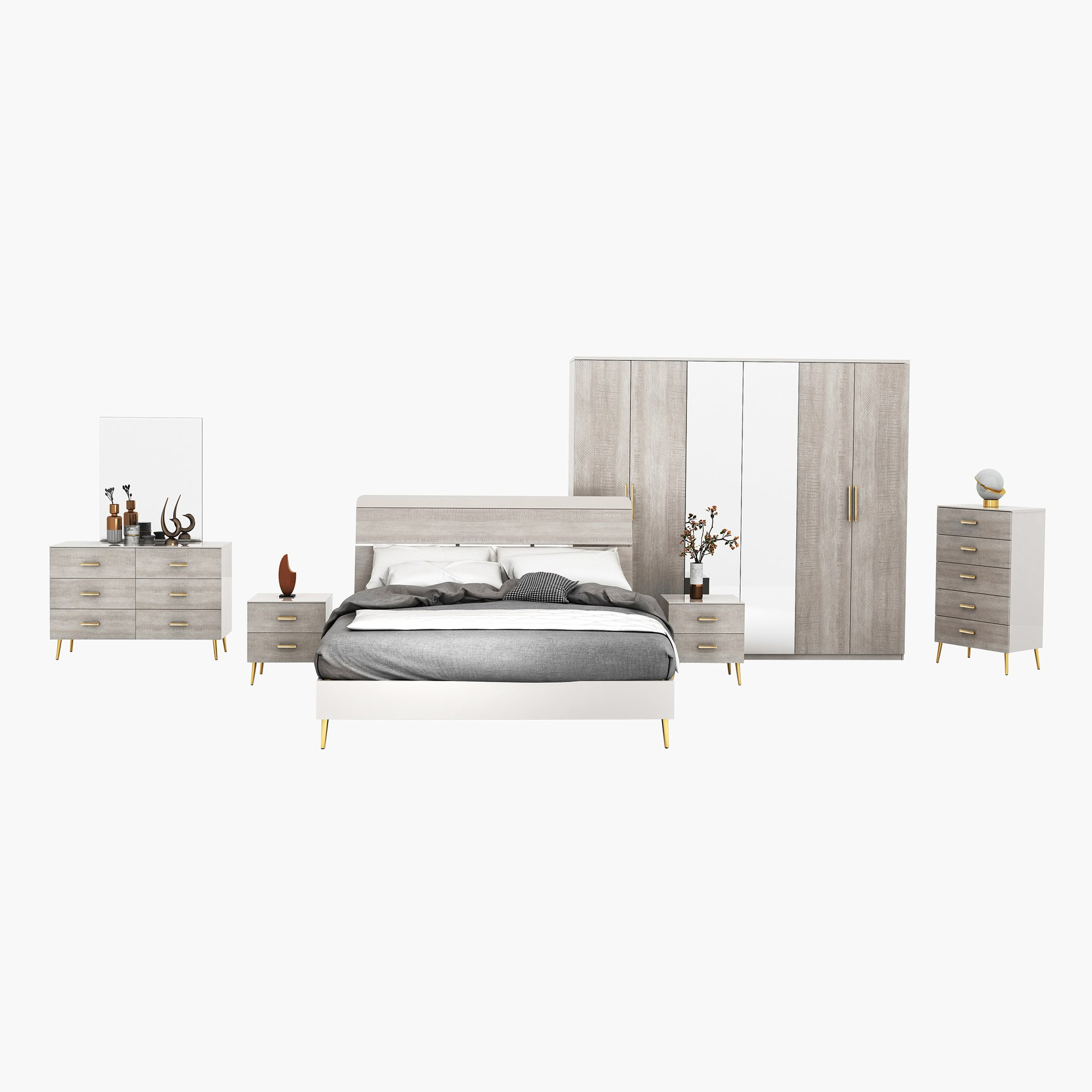 خزانة بـ 5 أدراج من إيلا-hbxfurniture-dressersandchests-chestofdrawers-image-5