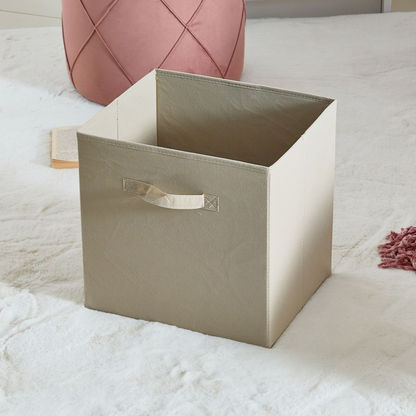 Olive Fabric Box - 33x28x33 cms