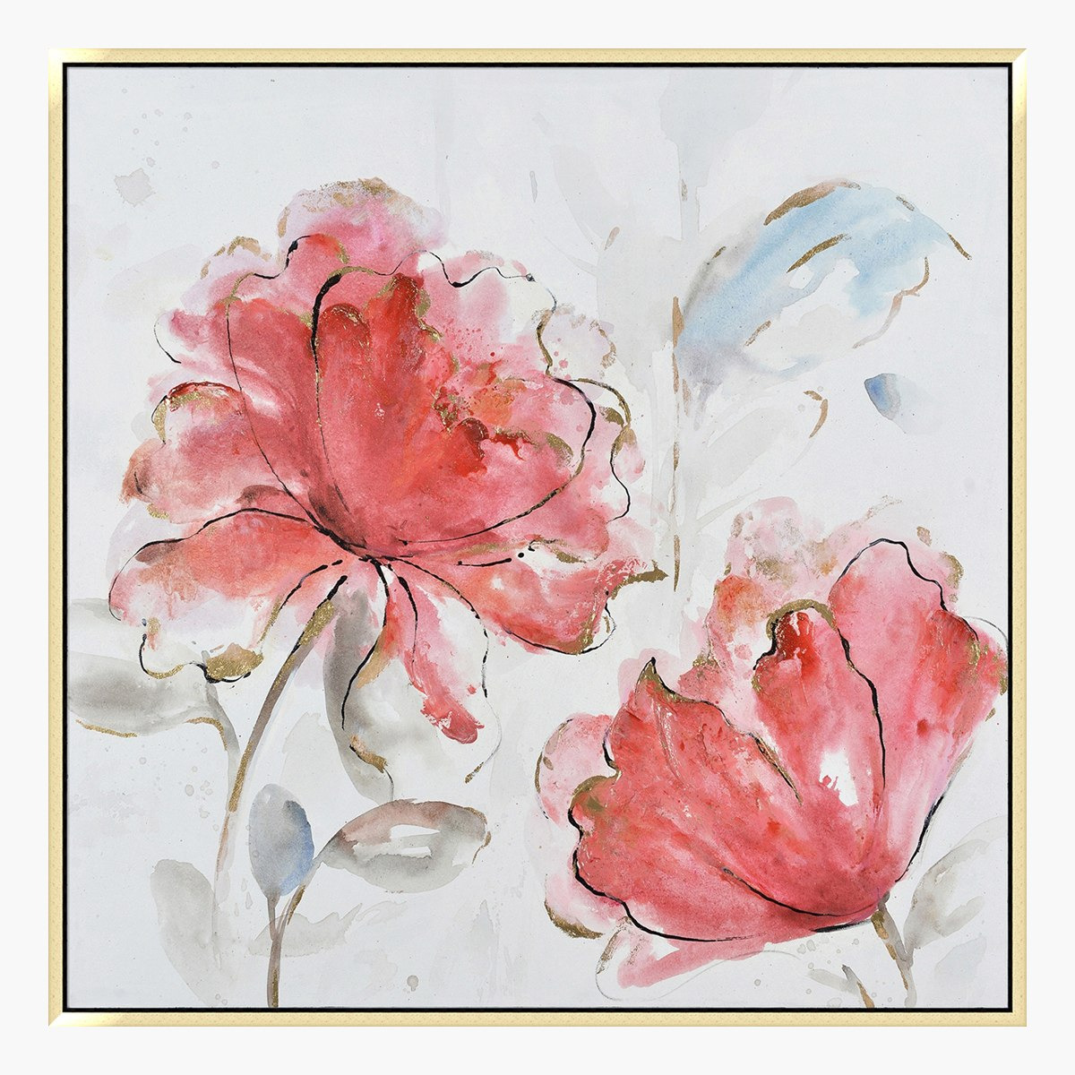 لوحة زهور مرسومة يدويًا من ديلسي - 100x100x4 سم-hbxhomeware-hbxdecorandfurnishings-image-2