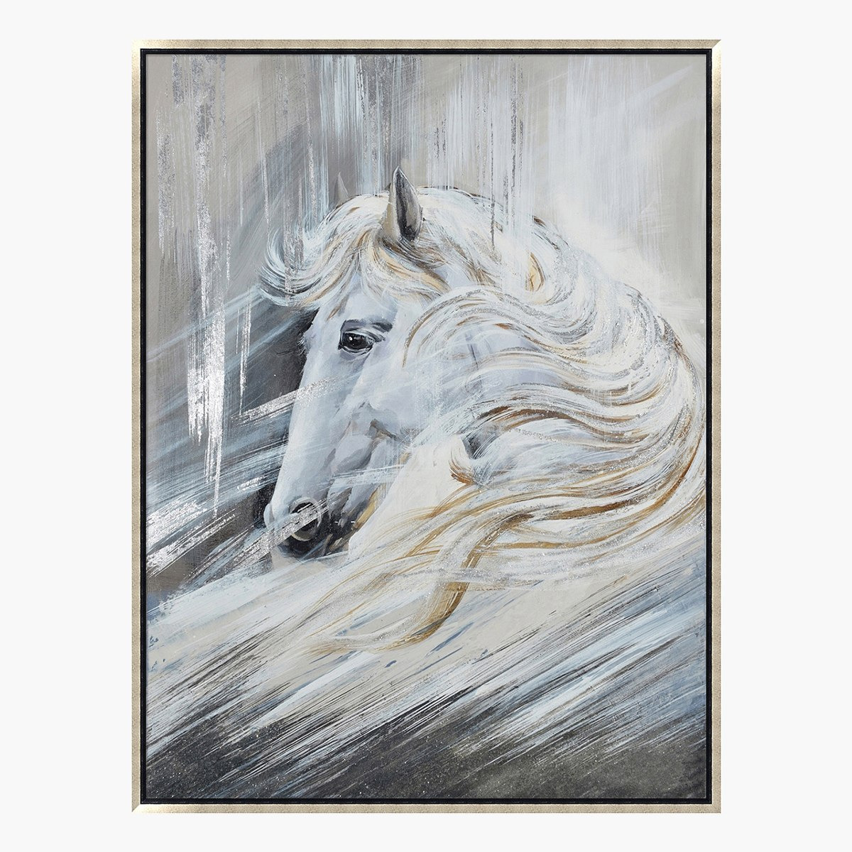 لوحة حصان مرسومة يدويًا من ديلسي - 90x120x4 سم-hbxhomeware-hbxdecorandfurnishings-image-2