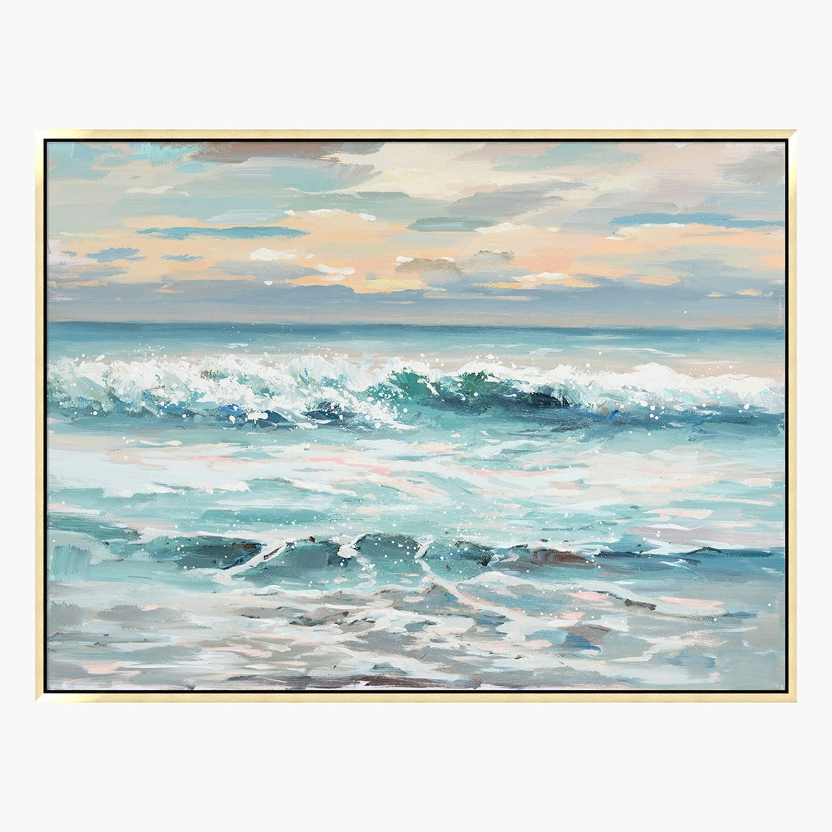 Delcy Handpainted Ocean Framed Picture - 75x100x4 cm-hbxhomeware-hbxdecorandfurnishings-image-2