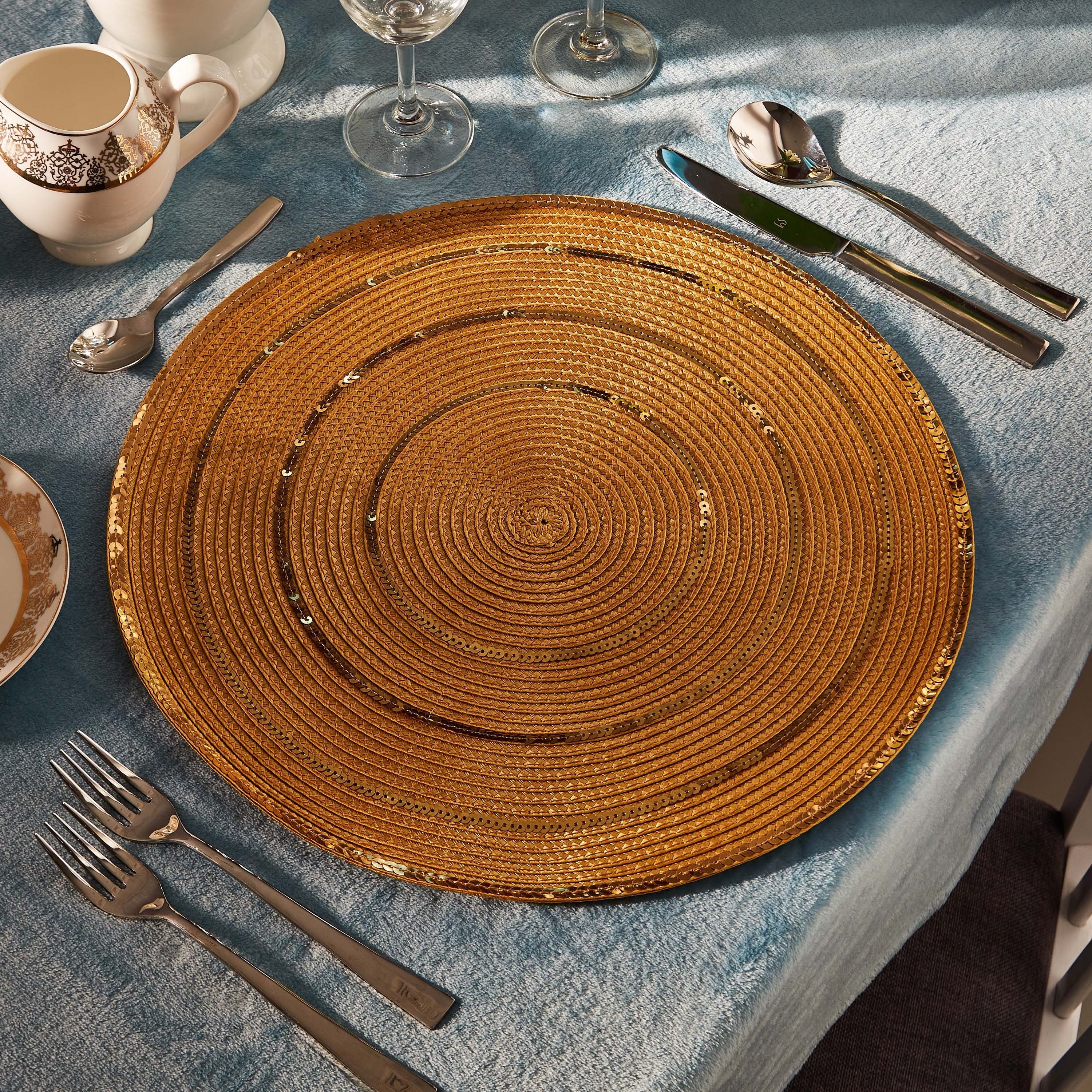 لبادة صحون بولي بروبلين من سيلفي - 38 سم-hbxdecorandfurnishings-homefurnishings-tablelinens-image-1