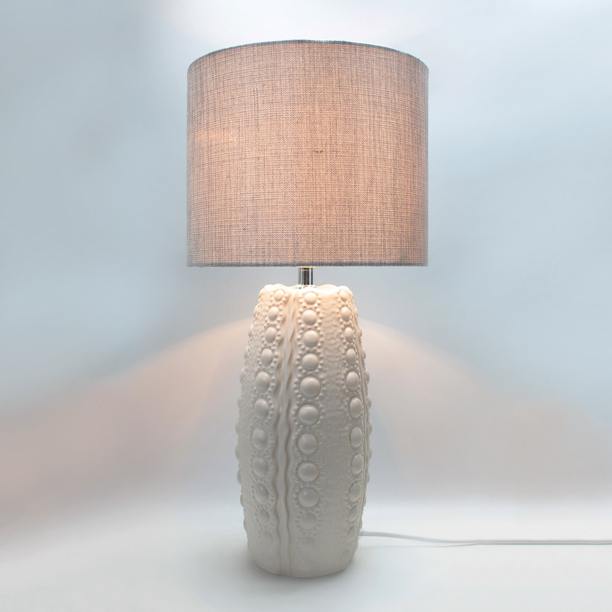 مصباح طاولة سيراميك مزخرف مع قاعدة منسوجة من كوين - 25x52 سم-hbxlivingroom-lighting-tablelamps-image-3