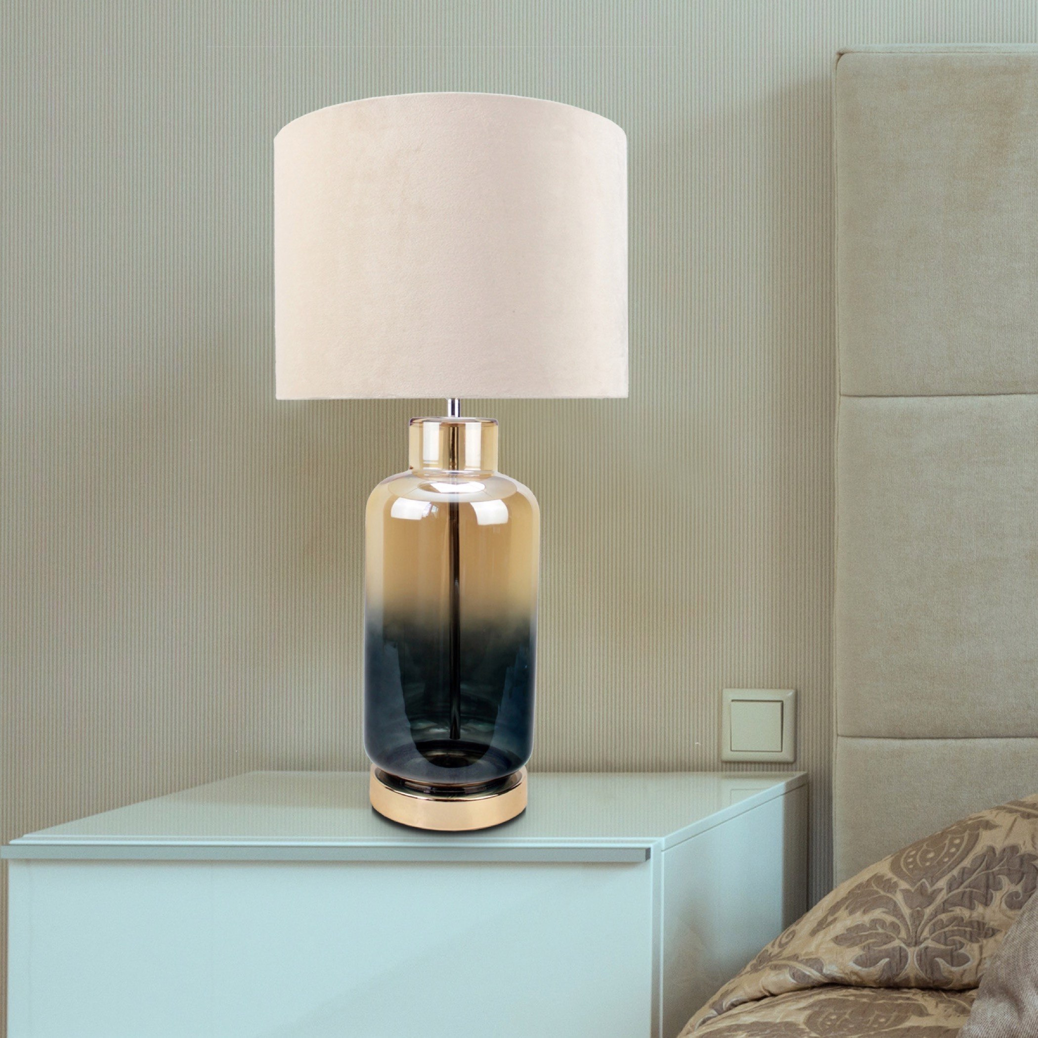 Lustre ombre deals glass table lamp