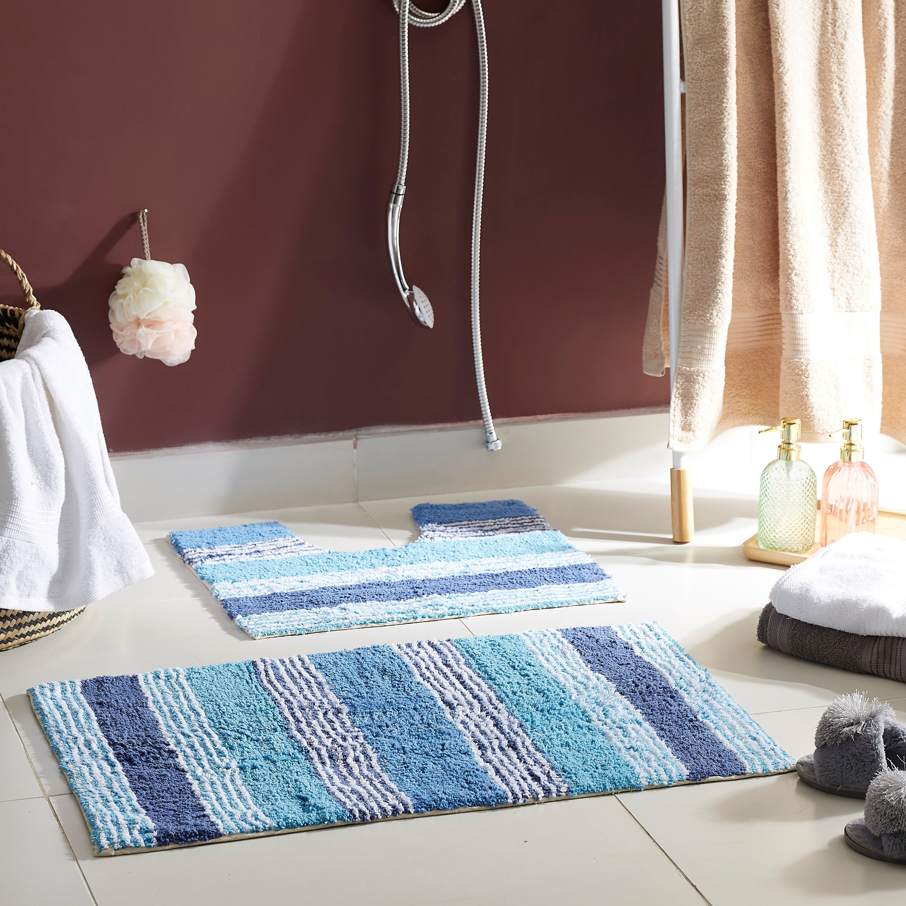 طقم سجّاد حمّام قطعتين قطن من ديف - 50x80+40 سم-hbxbedroom-floorcoverings-bathmats-image-1