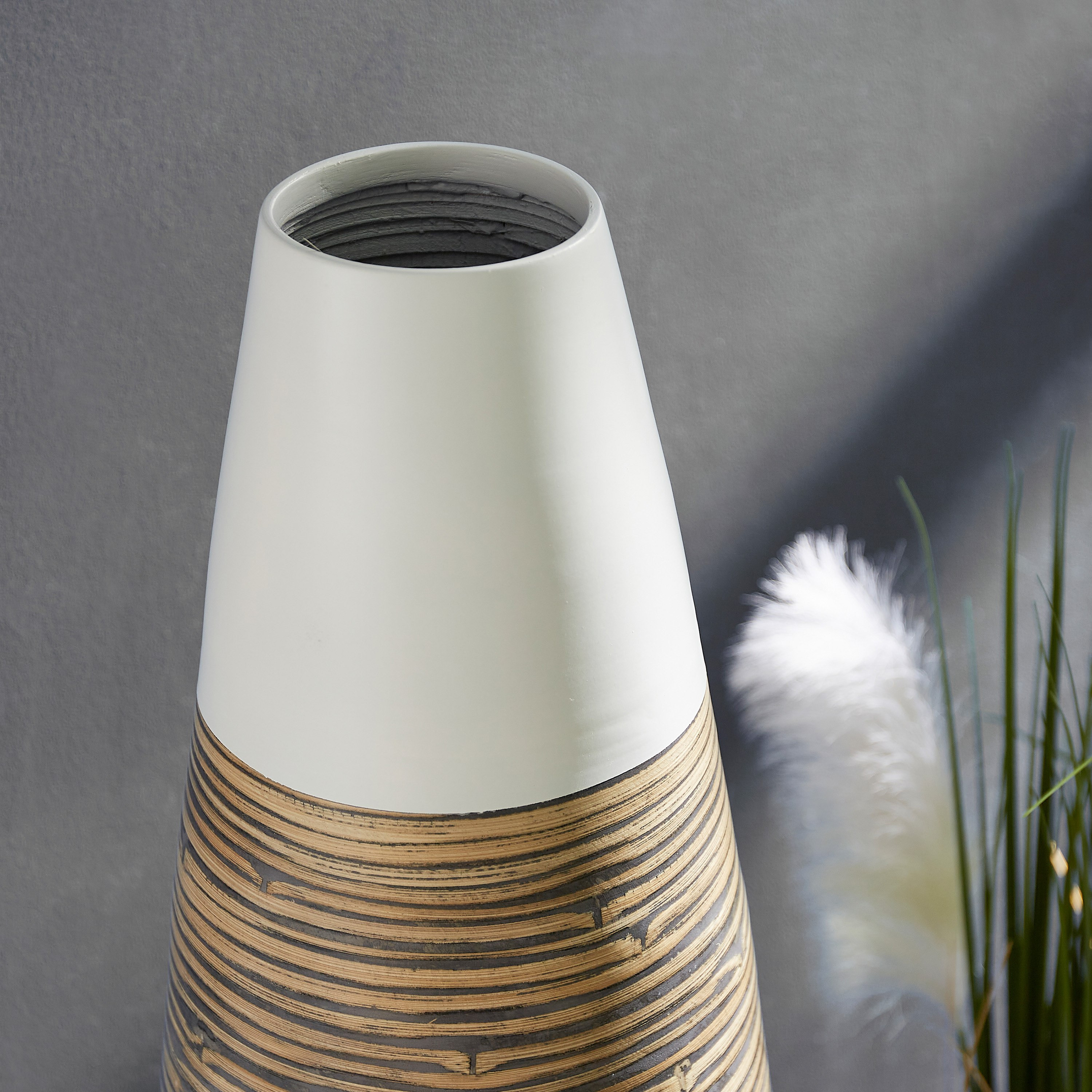 Natura Bamboo Tall Urn Vase - 24x60 cm-hbxhomeware-hbxdecorandfurnishings-image-3