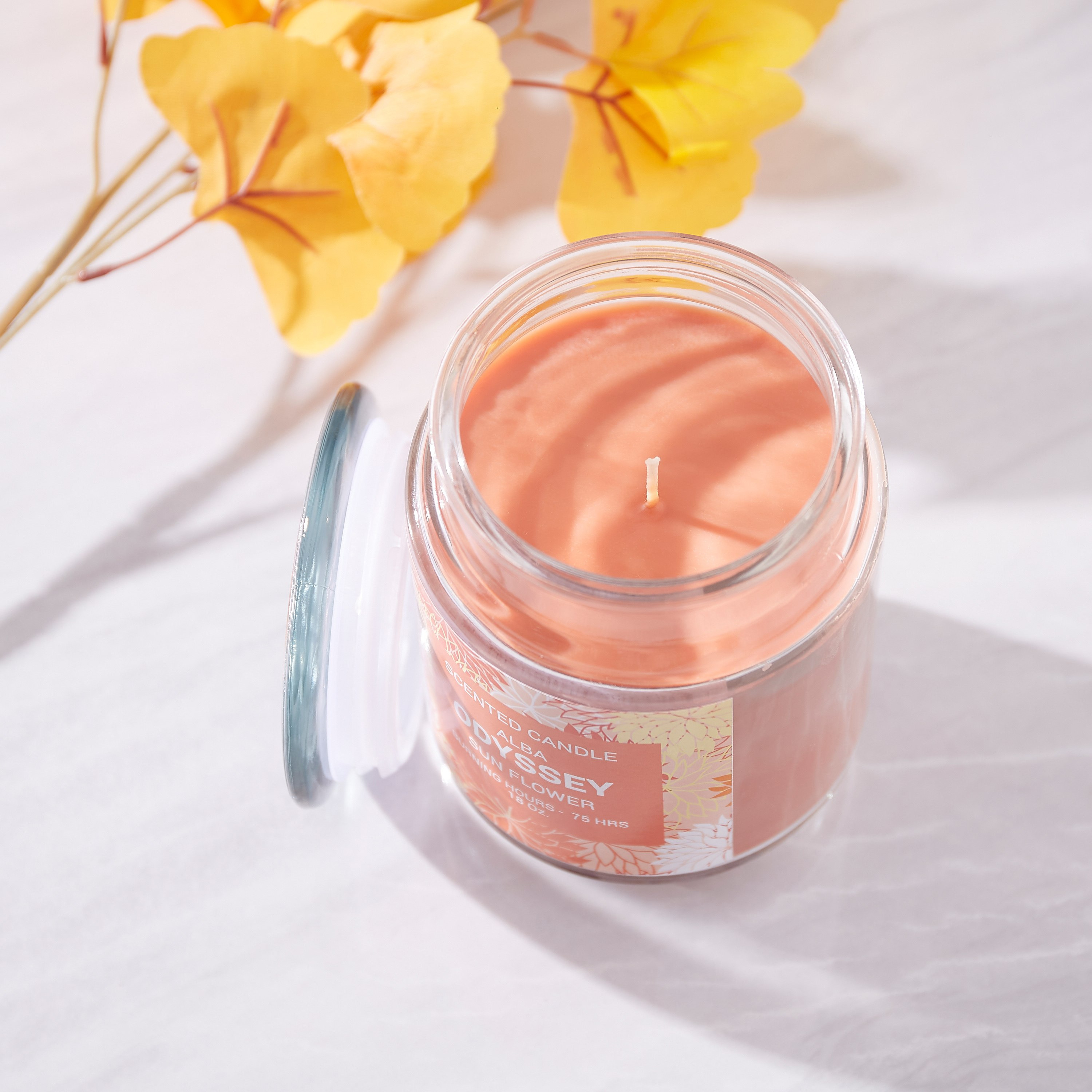 Alba Odyssey Sun Flower Scented Jar Candle with Flat Lid - 18 oz-hbxhomeware-hbxdecorandfurnishings-image-2