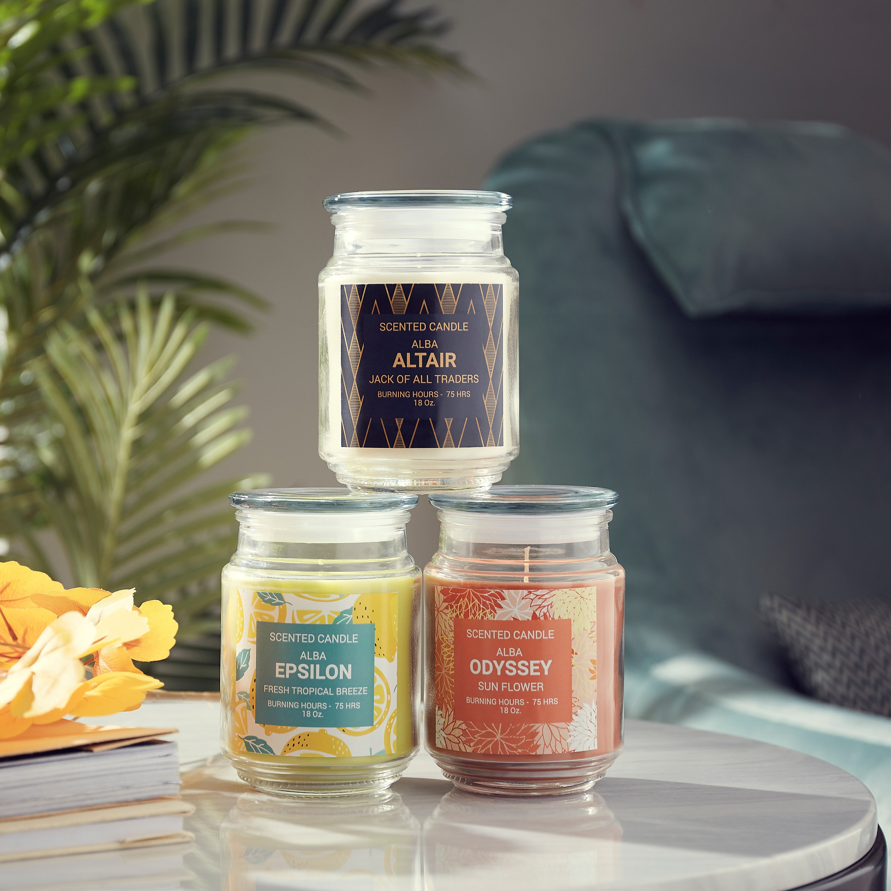 Alba Odyssey Sun Flower Scented Jar Candle with Flat Lid - 18 oz-hbxhomeware-hbxdecorandfurnishings-image-3