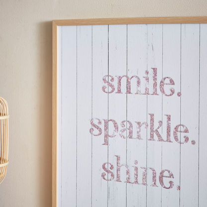 Cordial Smile Sparkle Shine Canvas Print Framed Picture - 50x3x50 cms