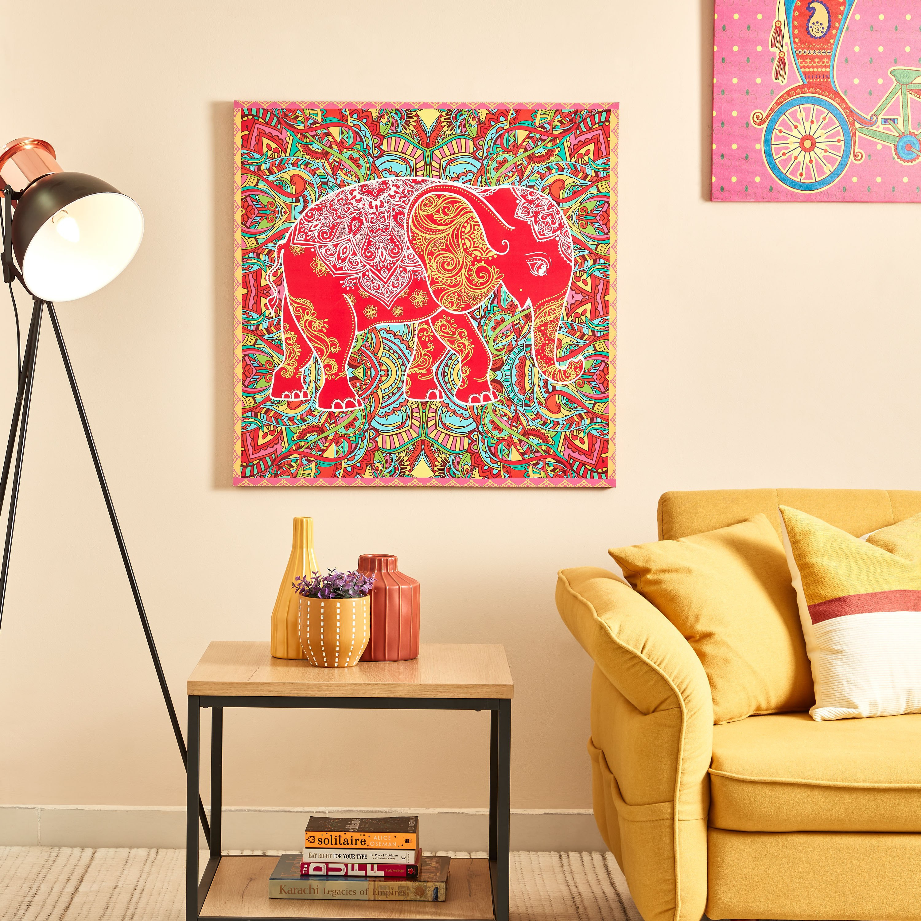 لوحة كانفاس مؤطرة فيل من إندي فايب - 80x3x80 سم-PROMO_HB_AE_B1G1_250925-image-4