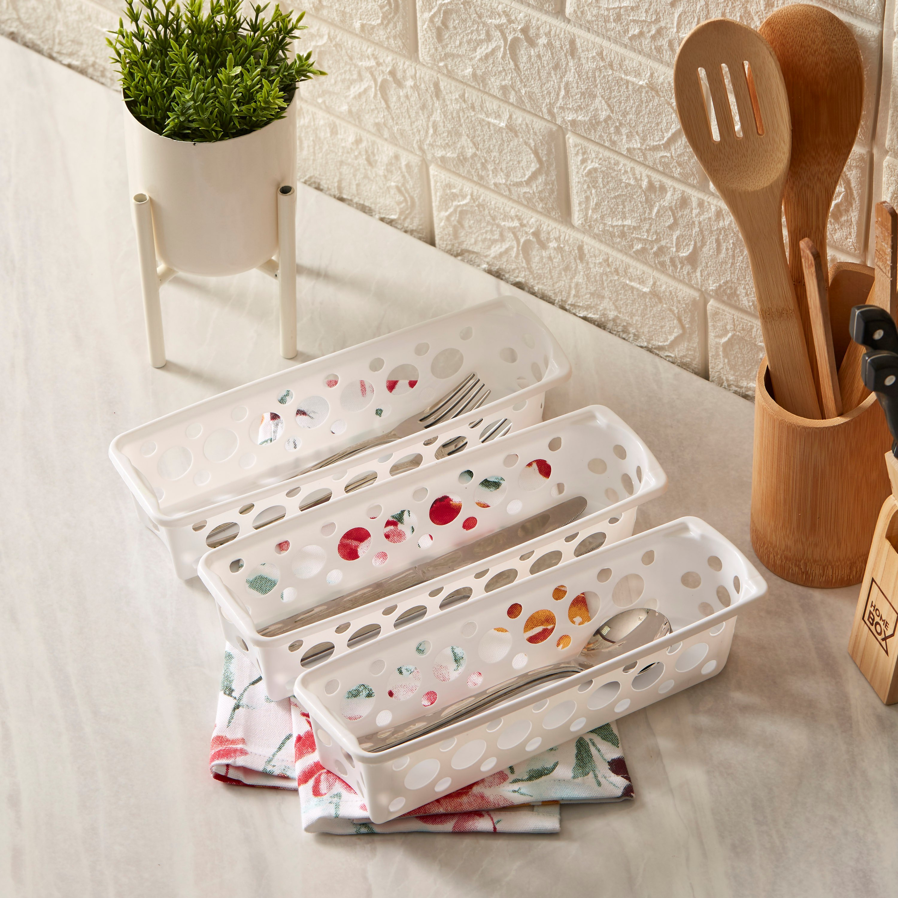 Spectra 3-Piece Multiutility Basket Set - 25x7x7 cm-hbxhomeware-hbxkitchen-image-1