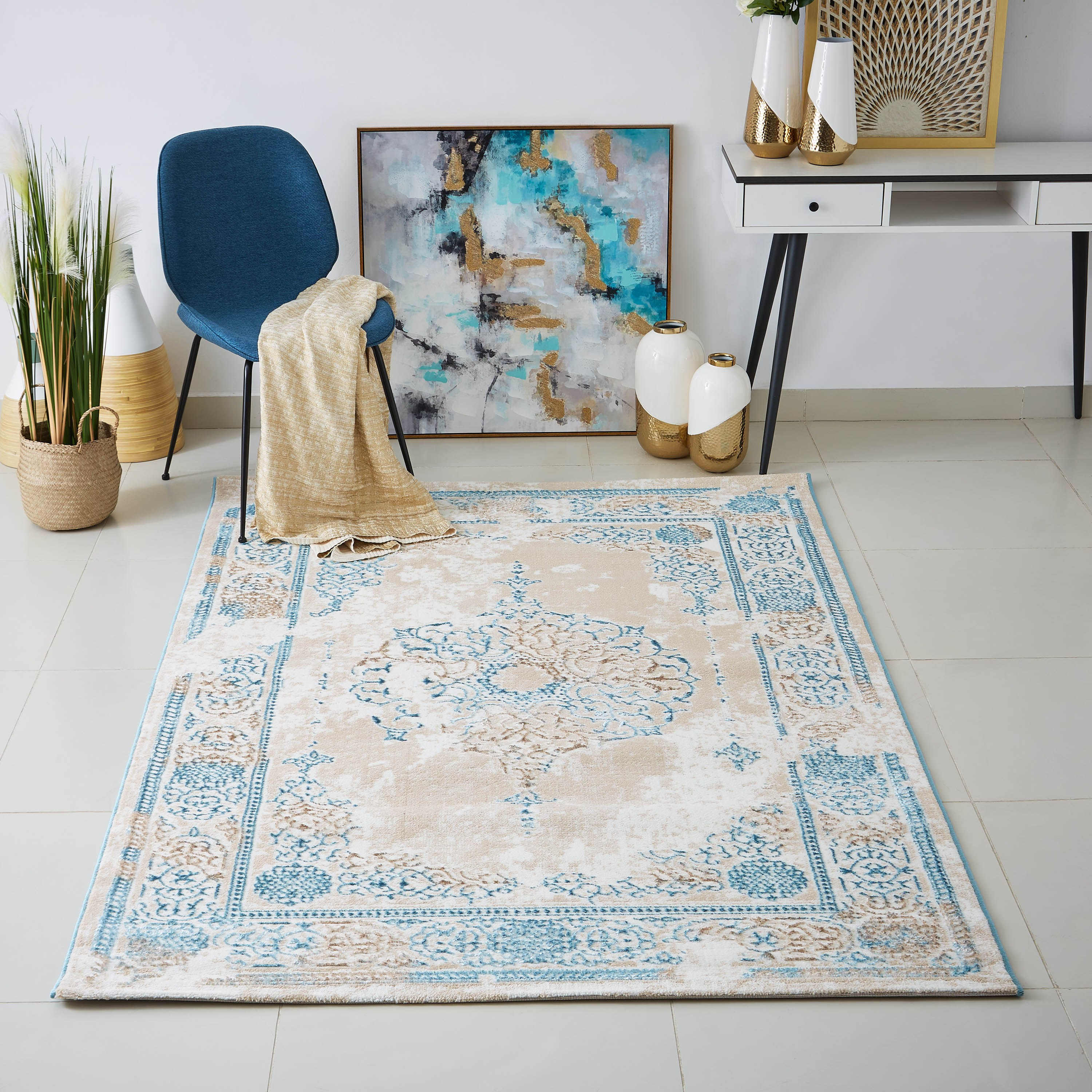 سجادة مقاومة للبقع من فرسان - 150x230سم-hbxdecorandfurnishings-floorcoverings-rugs-image-1
