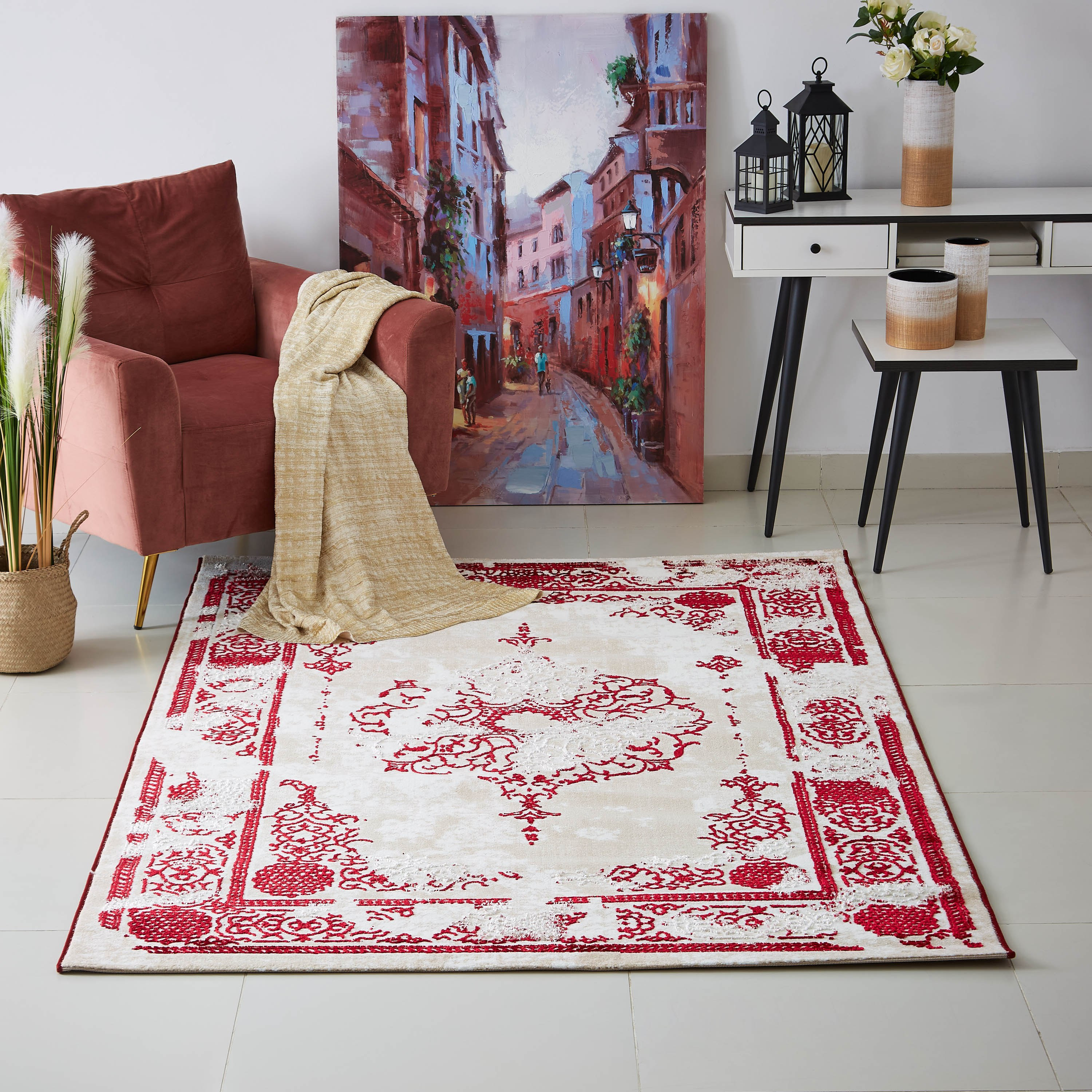 سجادة مقاومة للبقع من فرسان - 150x230سم-hbxdecorandfurnishings-floorcoverings-rugs-image-1