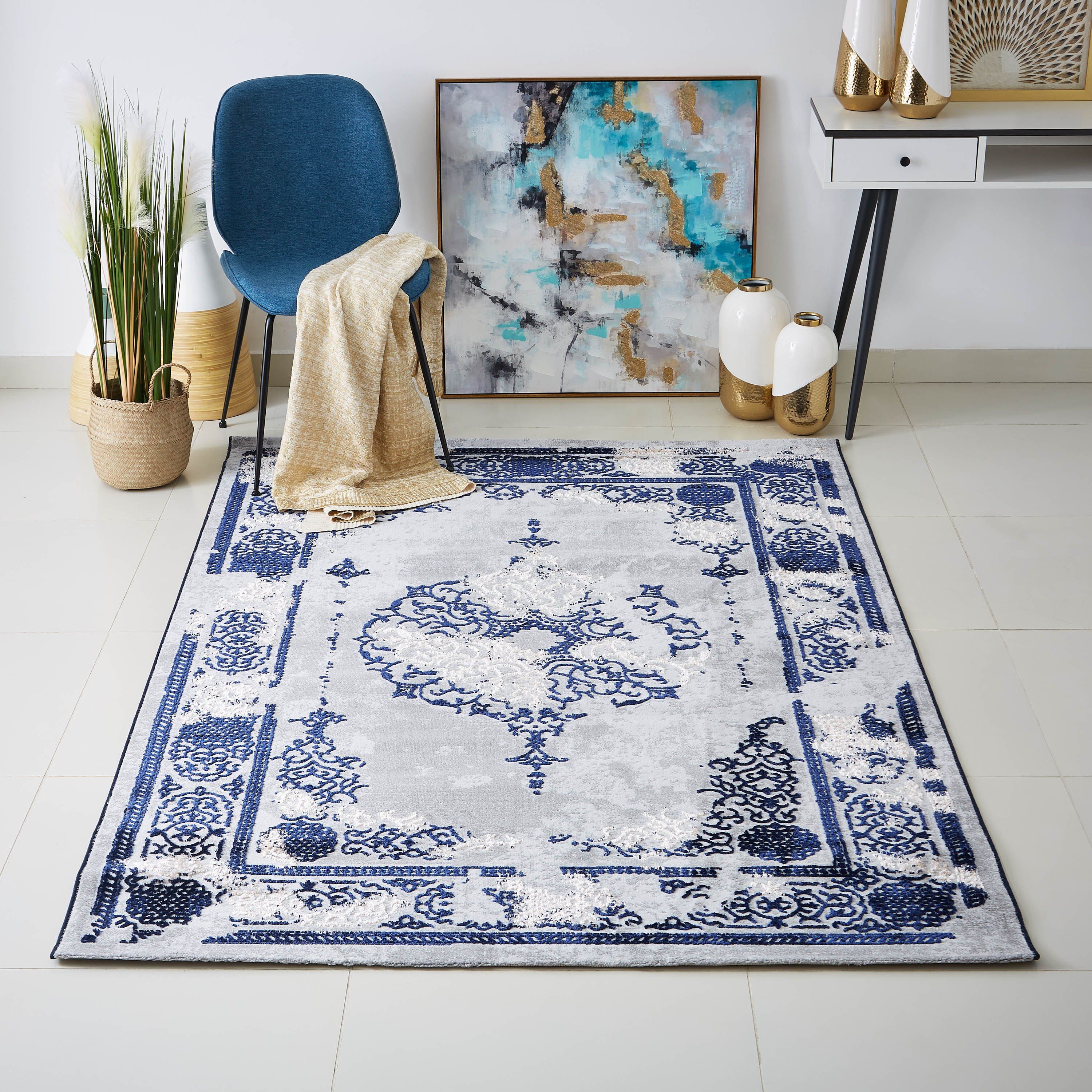 سجادة مقاومة للبقع من فرسان - 150x230سم-hbxdecorandfurnishings-floorcoverings-rugs-image-1