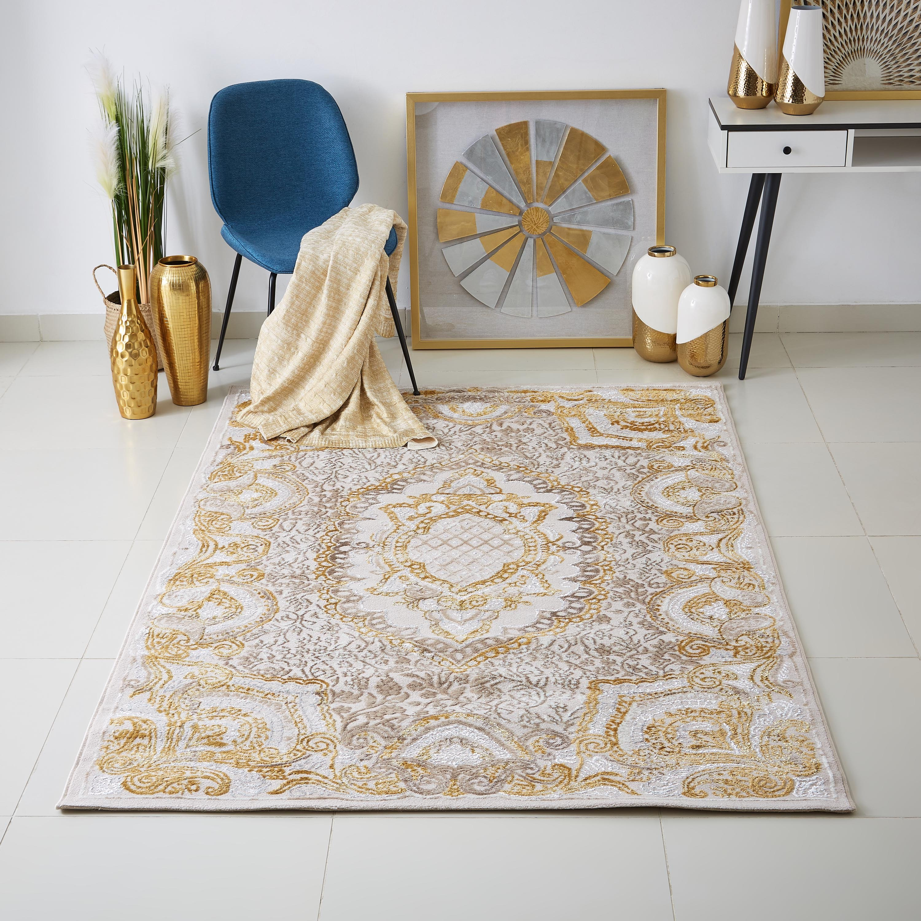 سجادة بولي بروبلين مقاومة للبقع من رباب - 150x230 سم-hbxdecorandfurnishings-floorcoverings-rugs-image-1