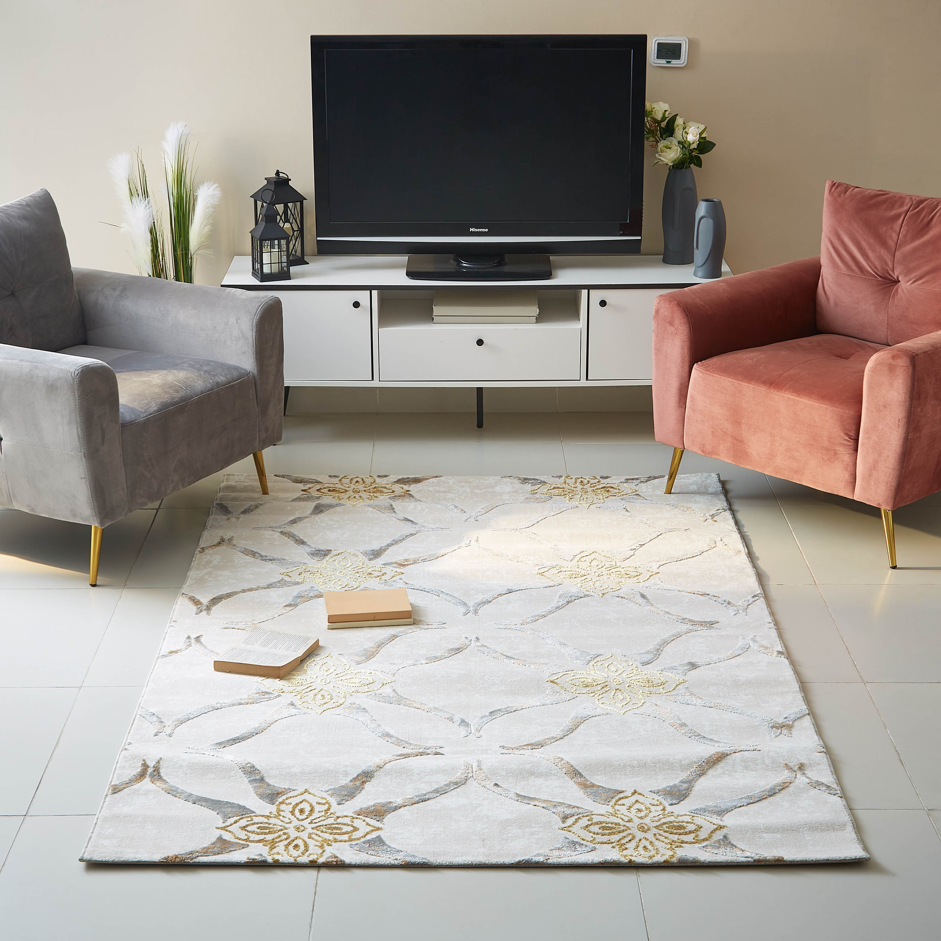 سجادة بولي بروبلين مقاومة للبقع من روما - 150x230 سم-hbxdecorandfurnishings-floorcoverings-rugs-image-1