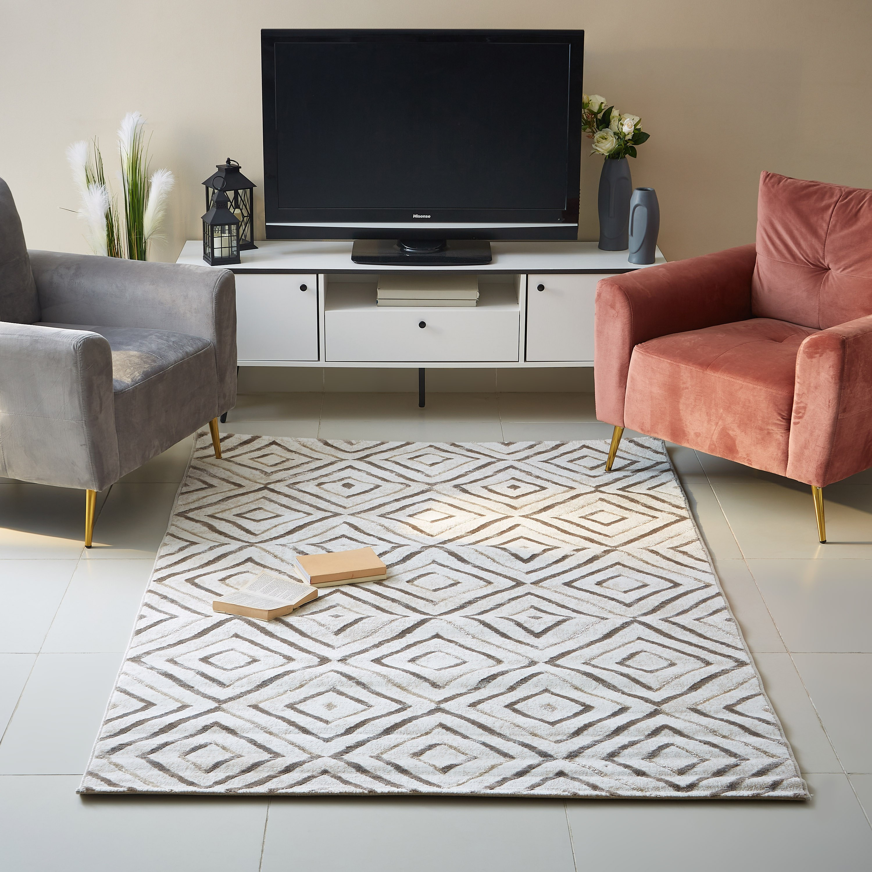 سجادة بولي بروبلين مقاومة للبقع من كريستال - 150x230 سم-hbxdecorandfurnishings-floorcoverings-rugs-image-1