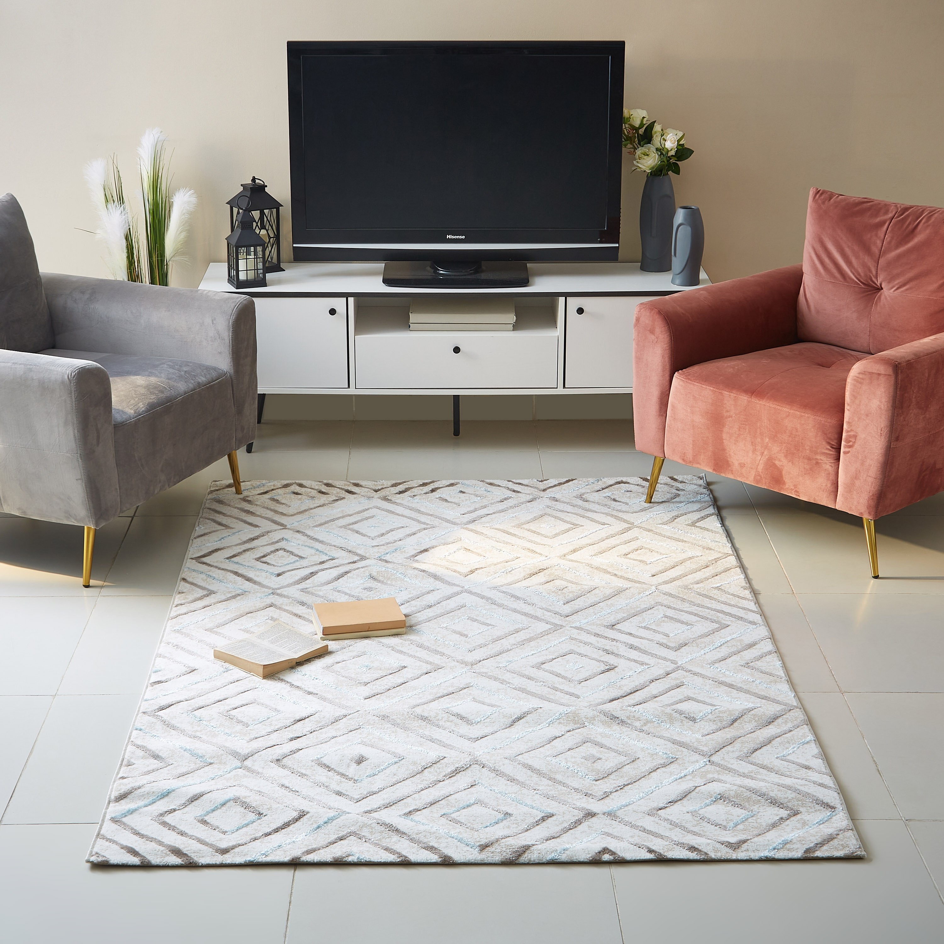 سجادة بولي بروبلين مقاومة للبقع من كريستال - 150x230 سم-hbxdecorandfurnishings-floorcoverings-rugs-image-1