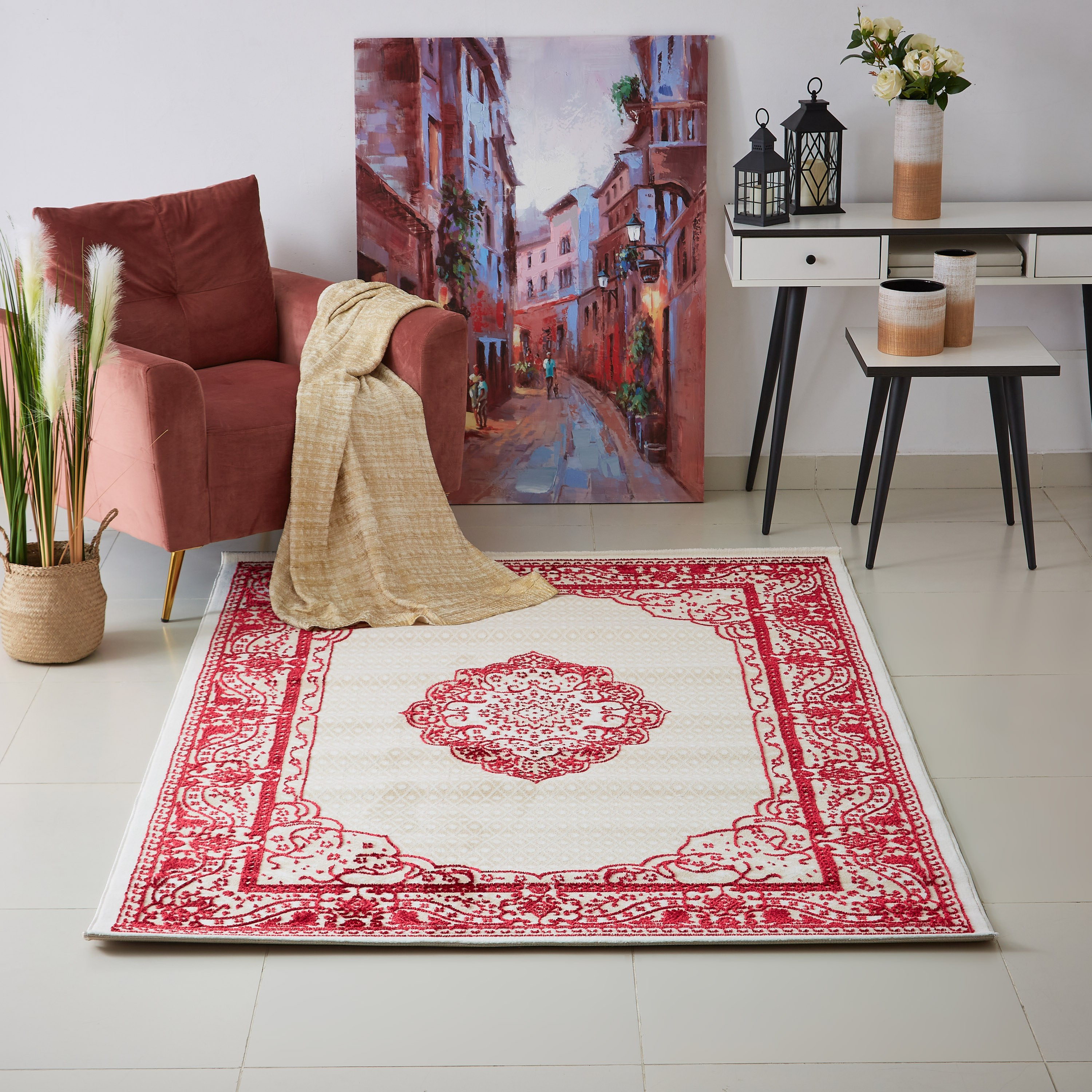 سجادة بولي بروبلين مقاومة للبقع من امبيراتور - 150x230 سم-hbxdecorandfurnishings-floorcoverings-rugs-image-1
