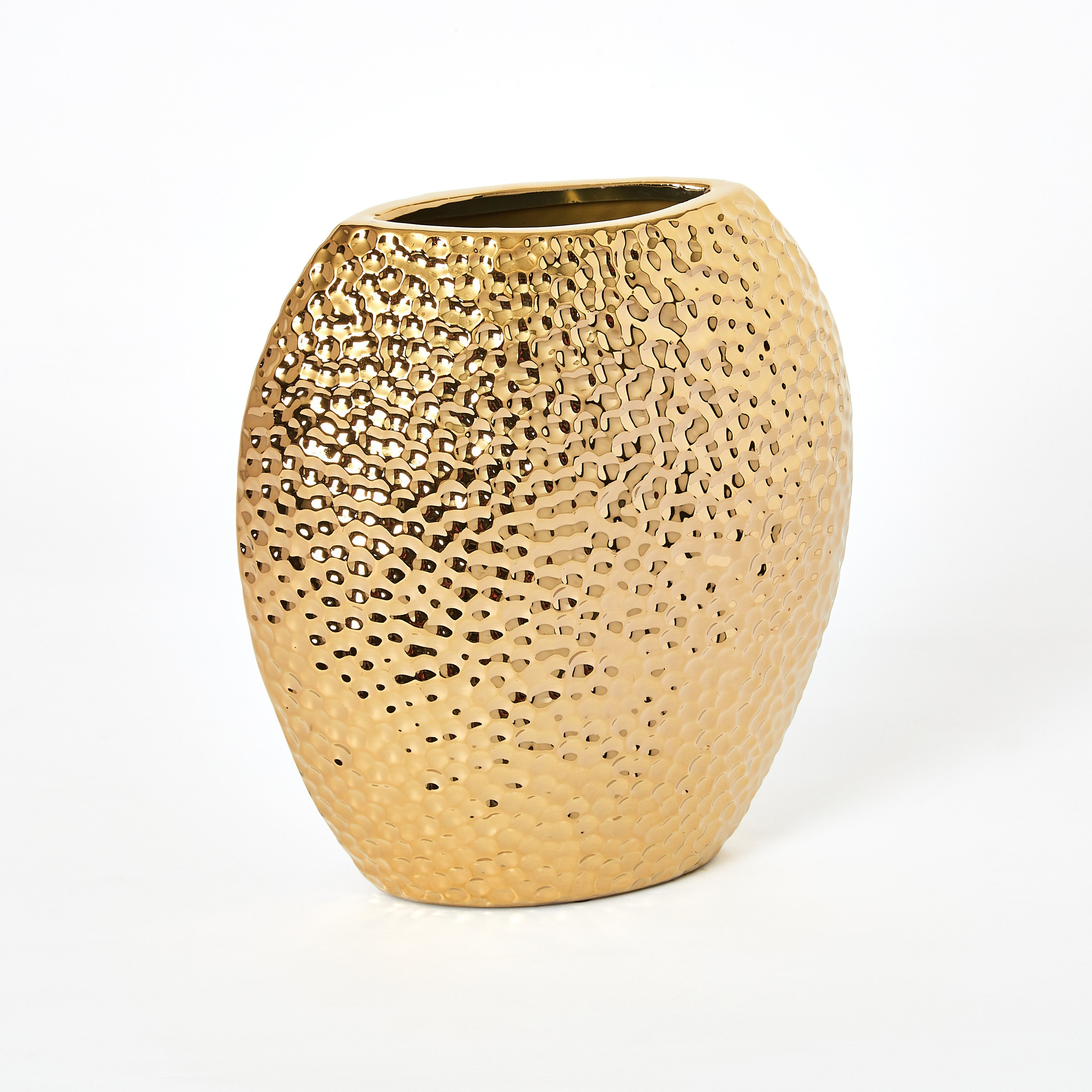مزهرية سيراميك كبيرة مطروقة من إيلا - 23.5x11.5x26 سم-hbxbedroom-decorandaccessories-vases-image-5