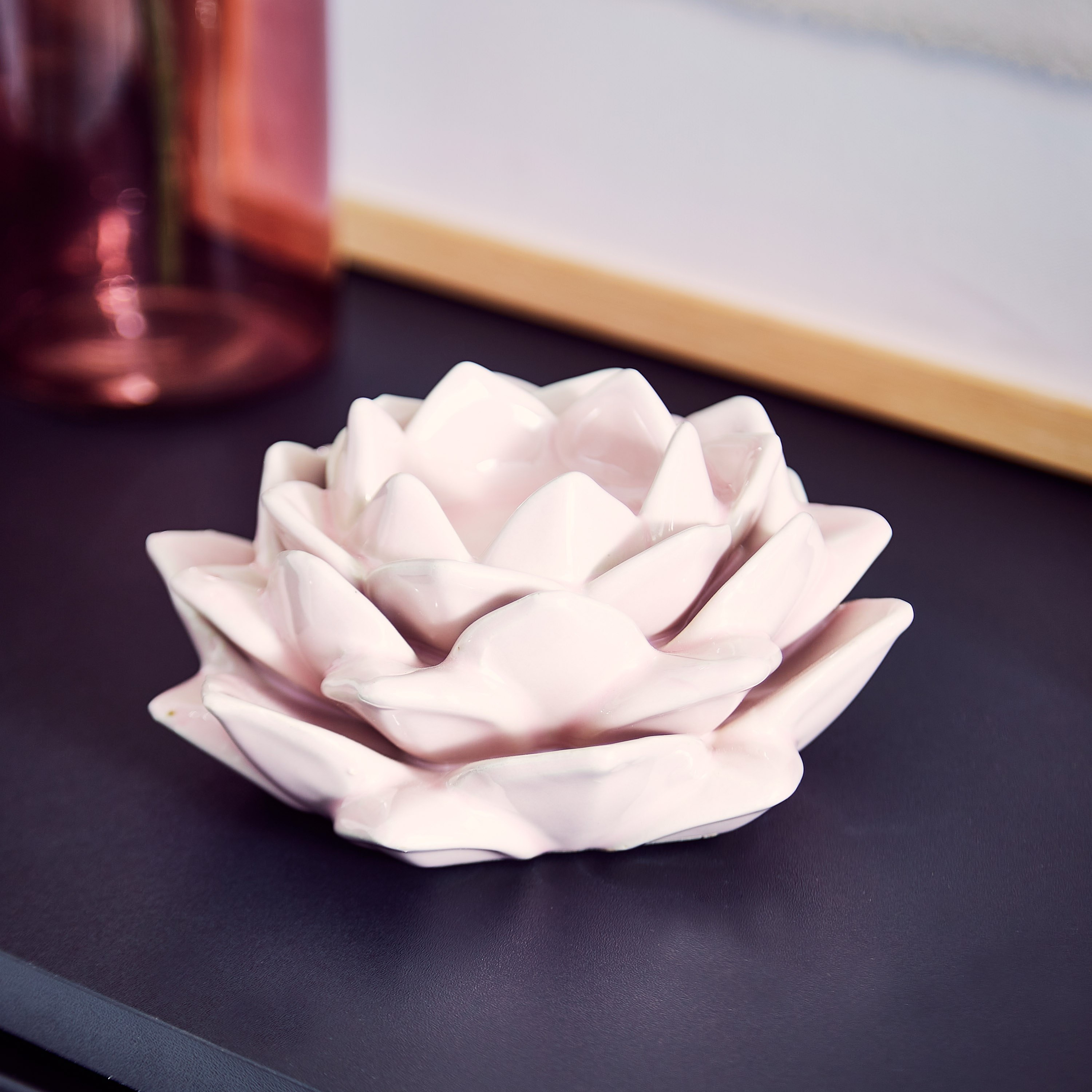 زهرة سيراميك من إيلا - 15×15×7 سم-hbxlivingroom-decorandaccessories-candleholders-image-1