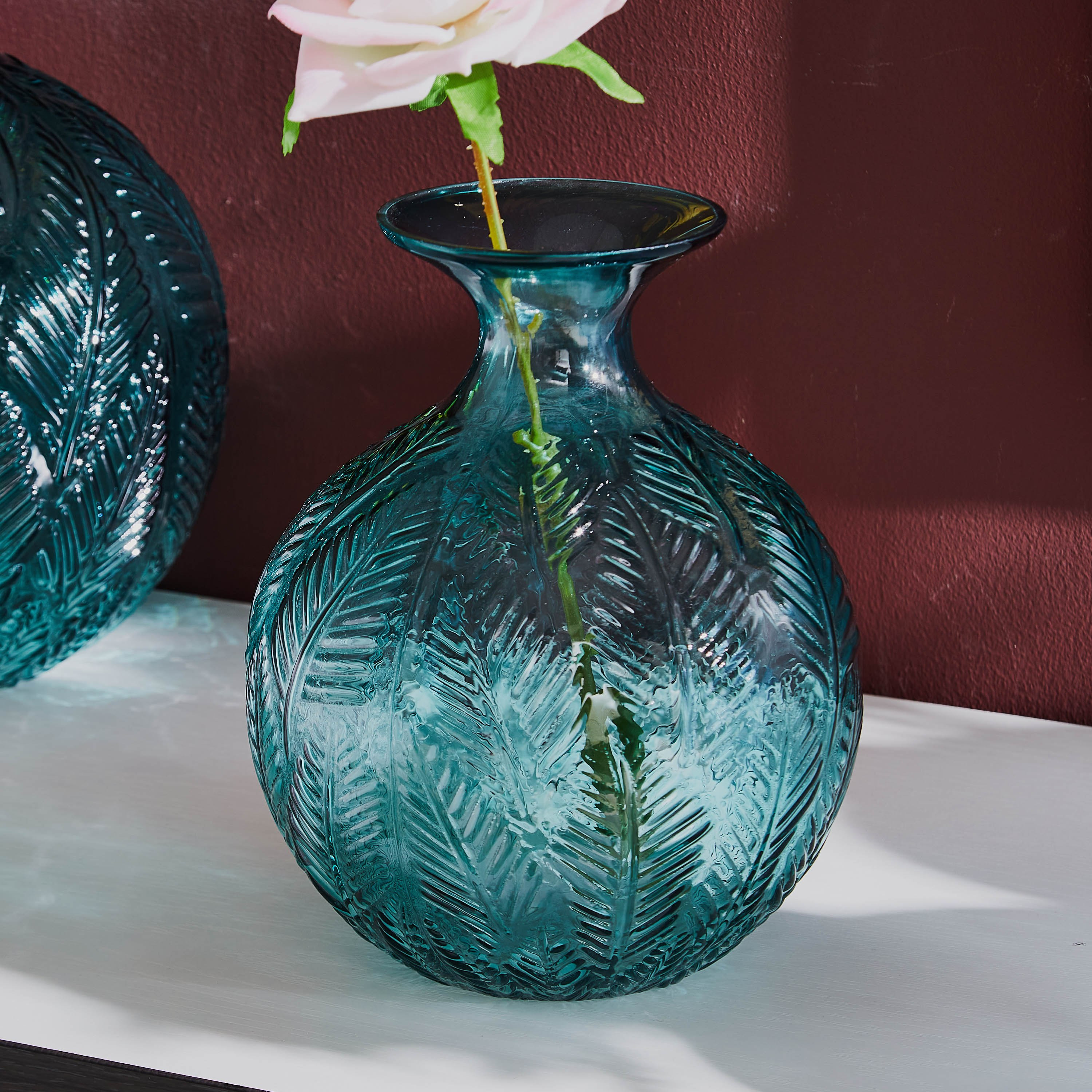 مزهرية صغيرة بملمس أوراق شجر من ريو - 17x21 سم-hbxbedroom-decorandaccessories-vases-image-1