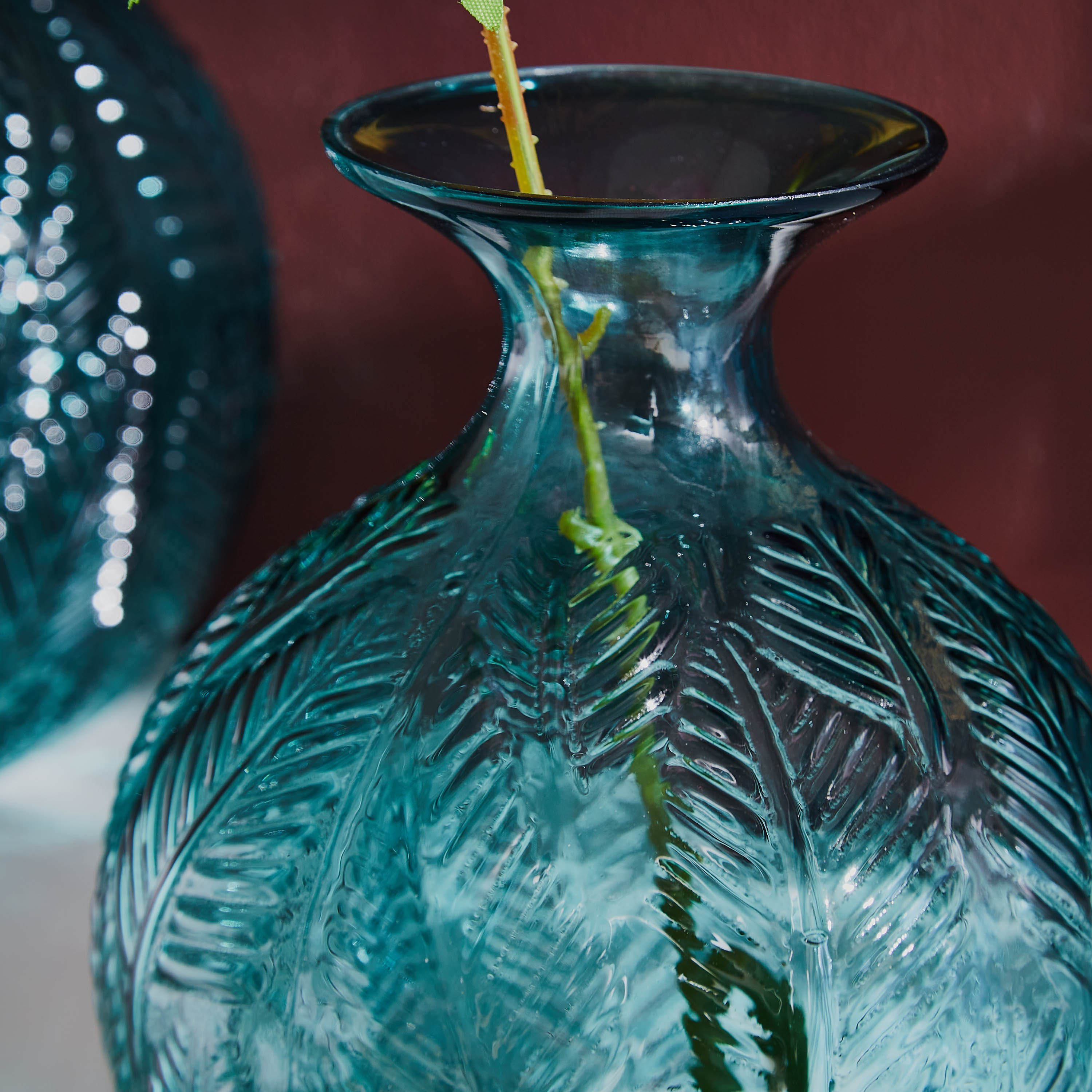 مزهرية صغيرة بملمس أوراق شجر من ريو - 17x21 سم-hbxbedroom-decorandaccessories-vases-image-2