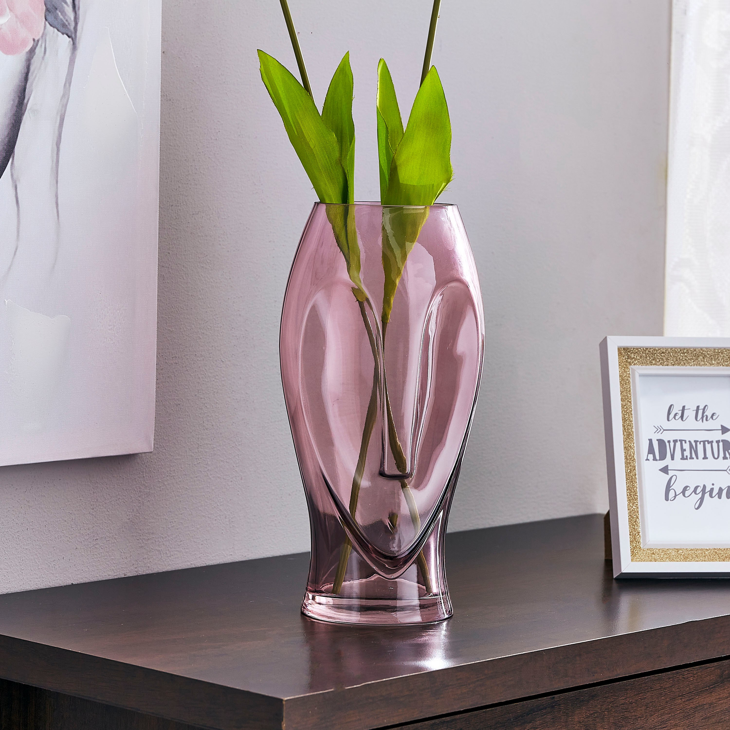مزهرية زجاجية على شكل وجة من ريو - 15x30 سم-hbxbedroom-decorandaccessories-vases-image-1