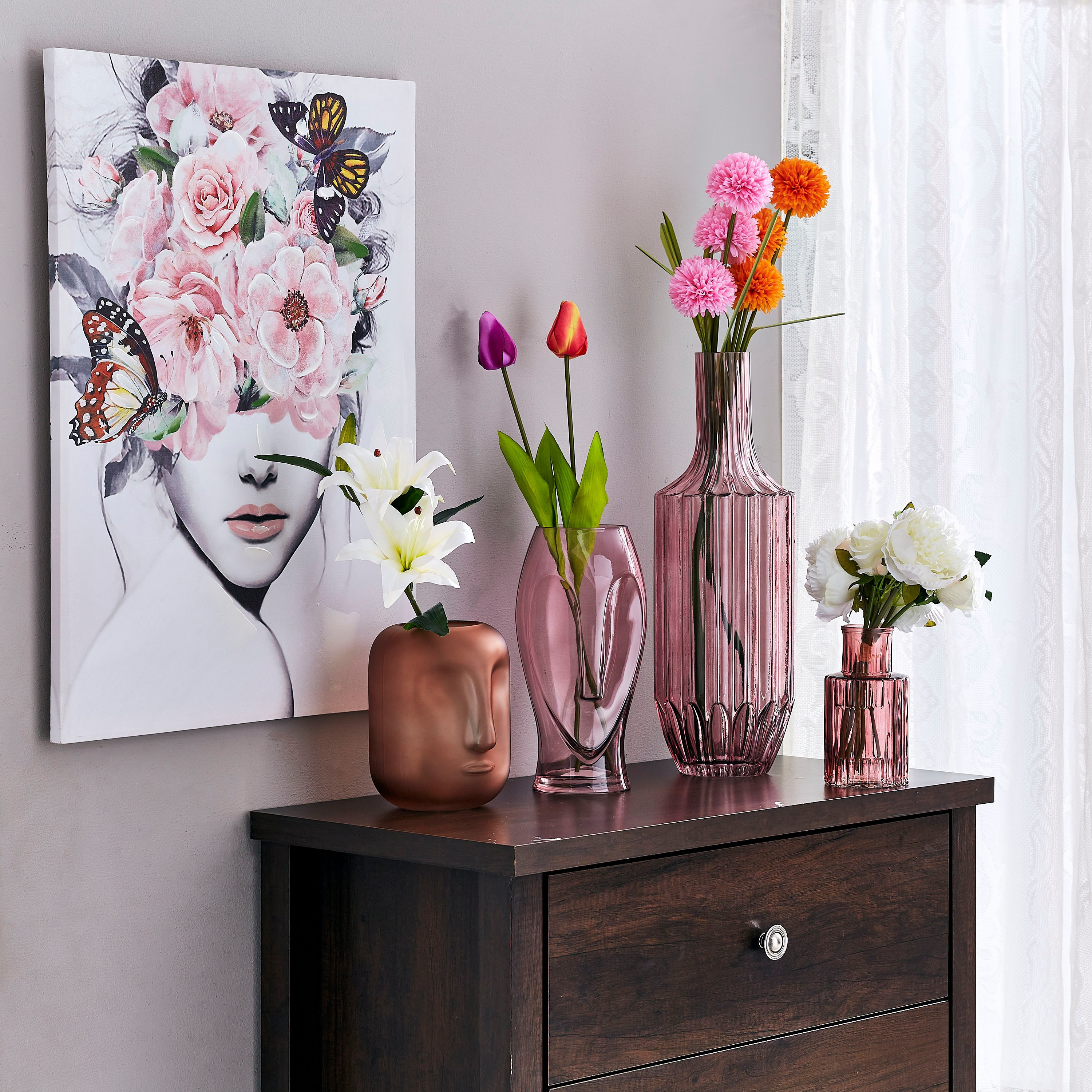 مزهرية زجاجية على شكل وجة من ريو - 15x30 سم-hbxbedroom-decorandaccessories-vases-image-4