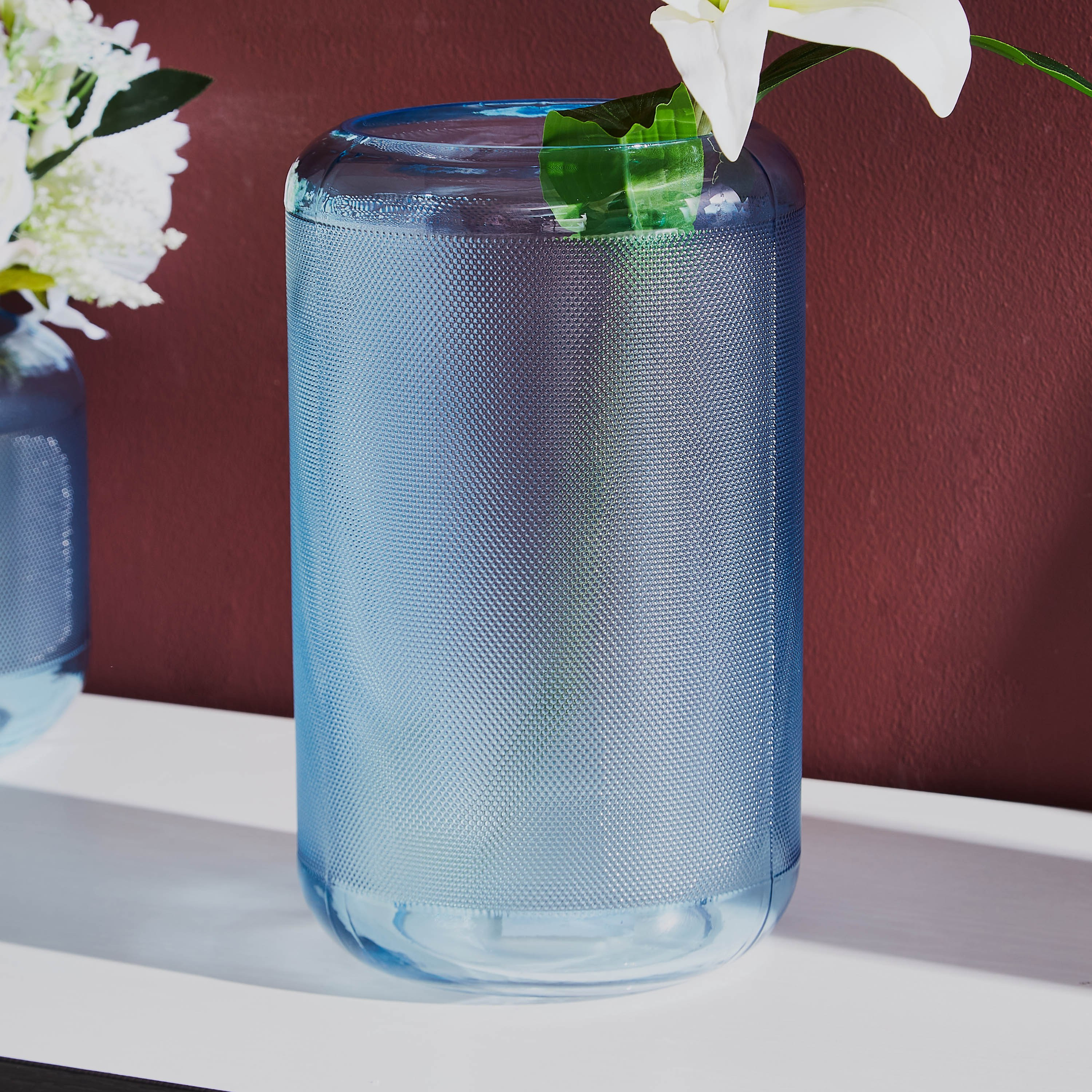 مزهرية كبيرة مطروقة زجاجية من ريو - 20x23 سم-hbxbedroom-decorandaccessories-vases-image-1